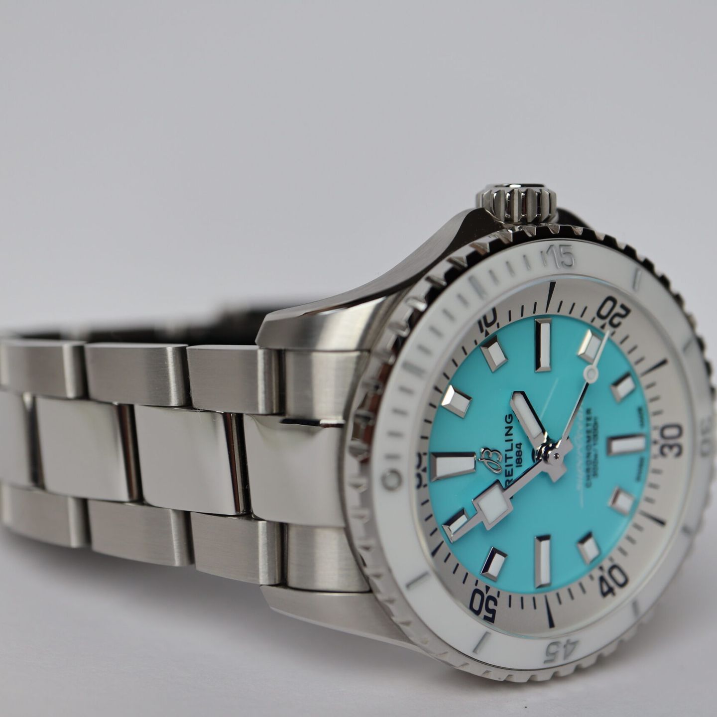 Breitling Superocean A17377211C1A1 (2024) - Turquoise wijzerplaat 36mm Staal (6/8)