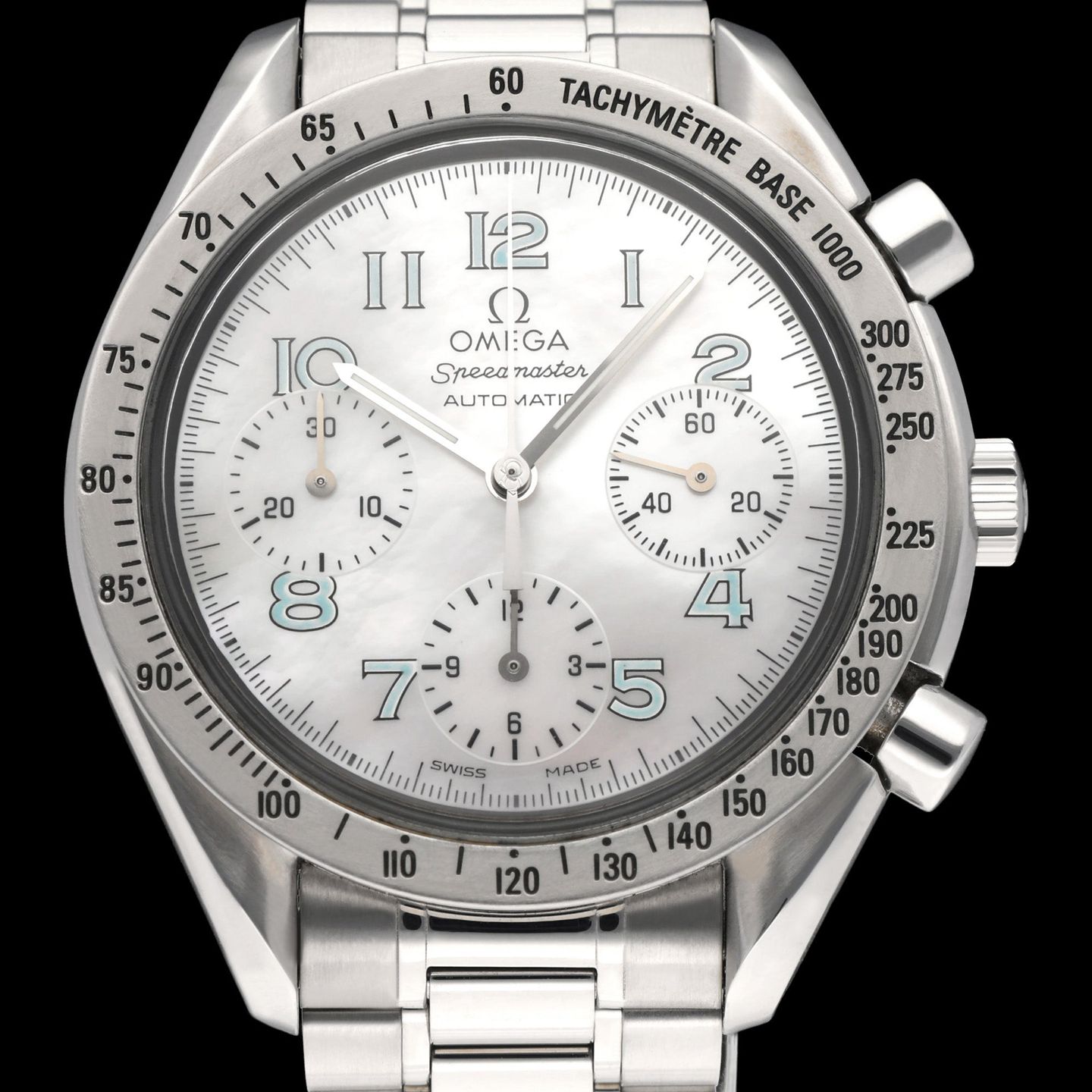 Omega Speedmaster Date 3502.71 (2002) - Pearl dial 39 mm Steel case (1/8)