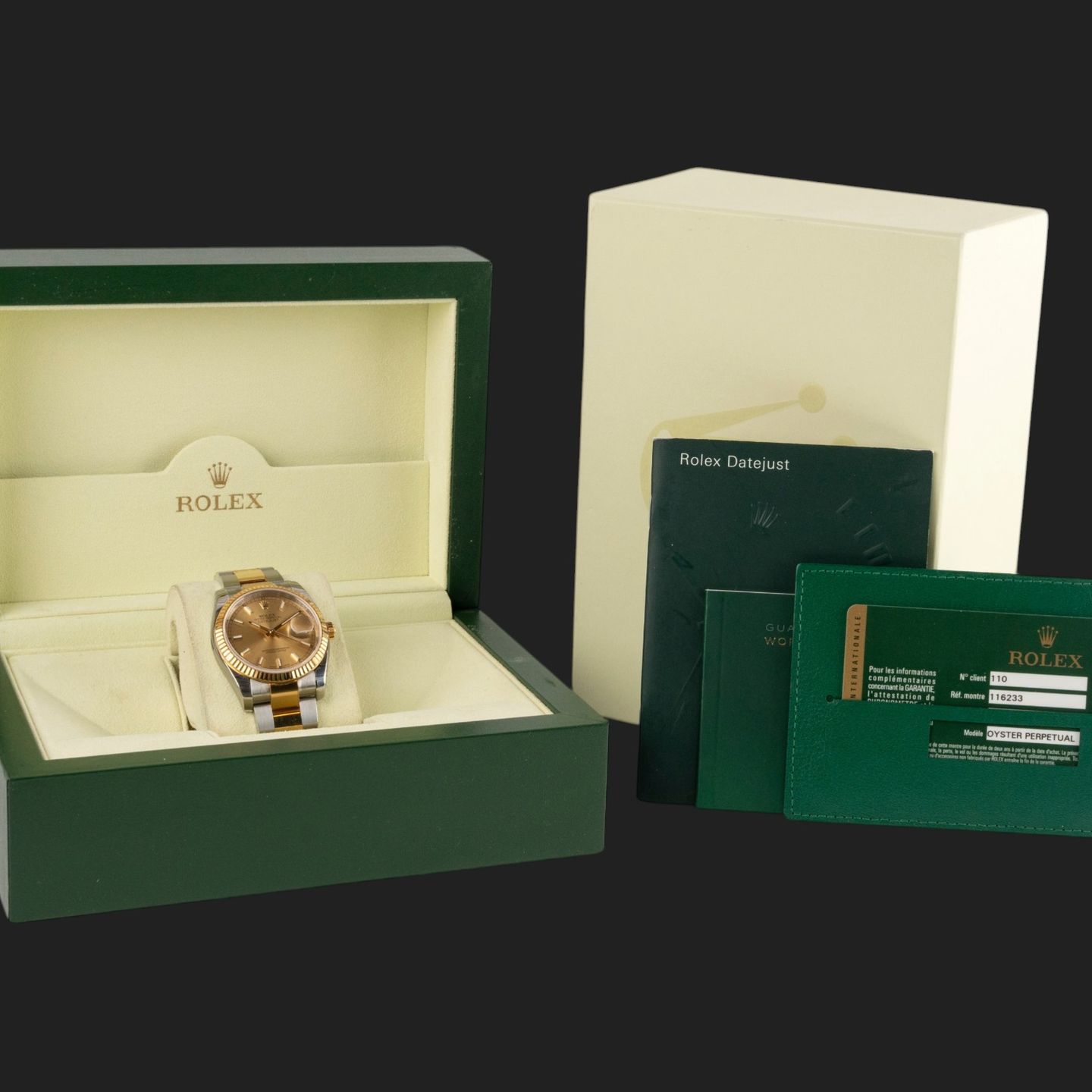 Rolex Datejust 36 116233 (2011) - Champagne dial 36 mm Gold/Steel case (8/8)