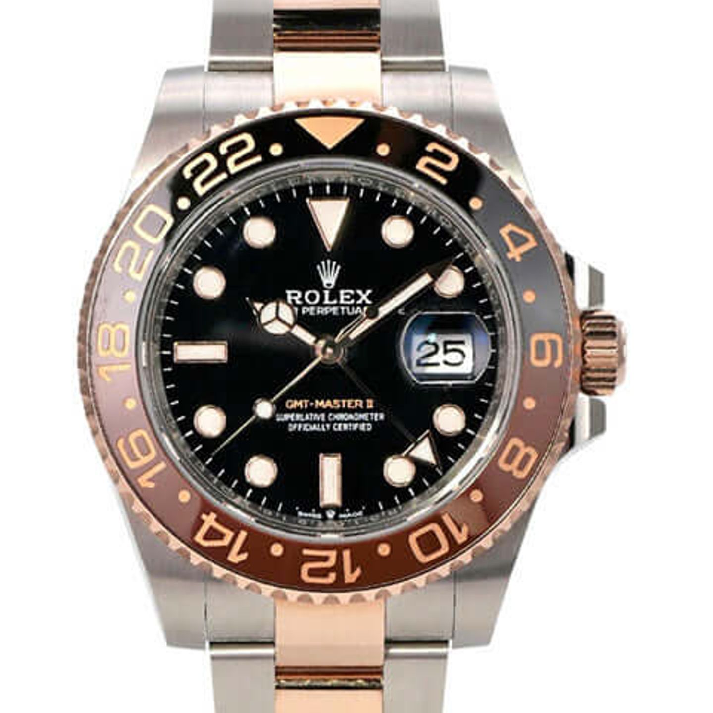 Rolex GMT-Master II 126711CHNR (2025) - Zwart wijzerplaat 40mm Goud/Staal (1/8)