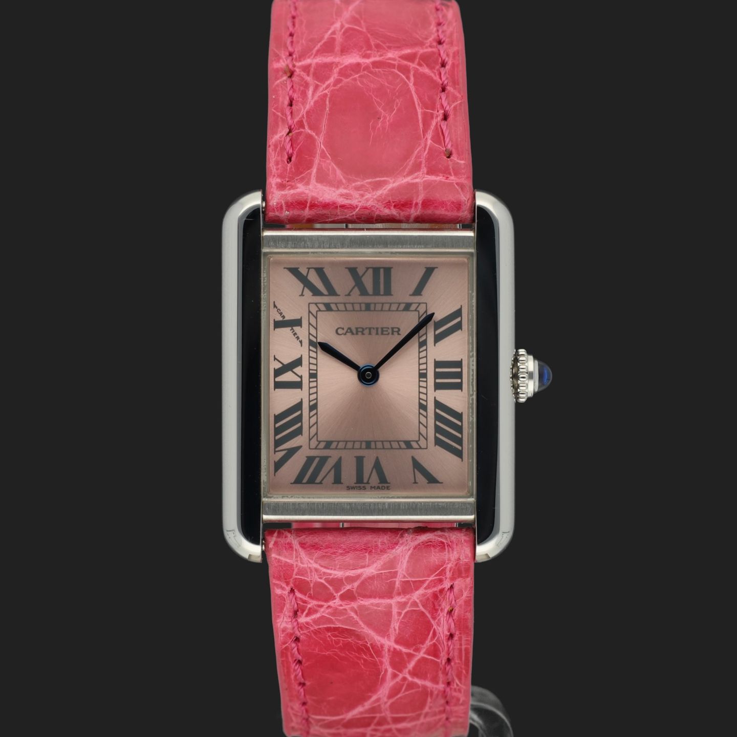 Cartier Tank Solo W5200000 (2015) - Pink dial 31 mm Steel case (3/8)