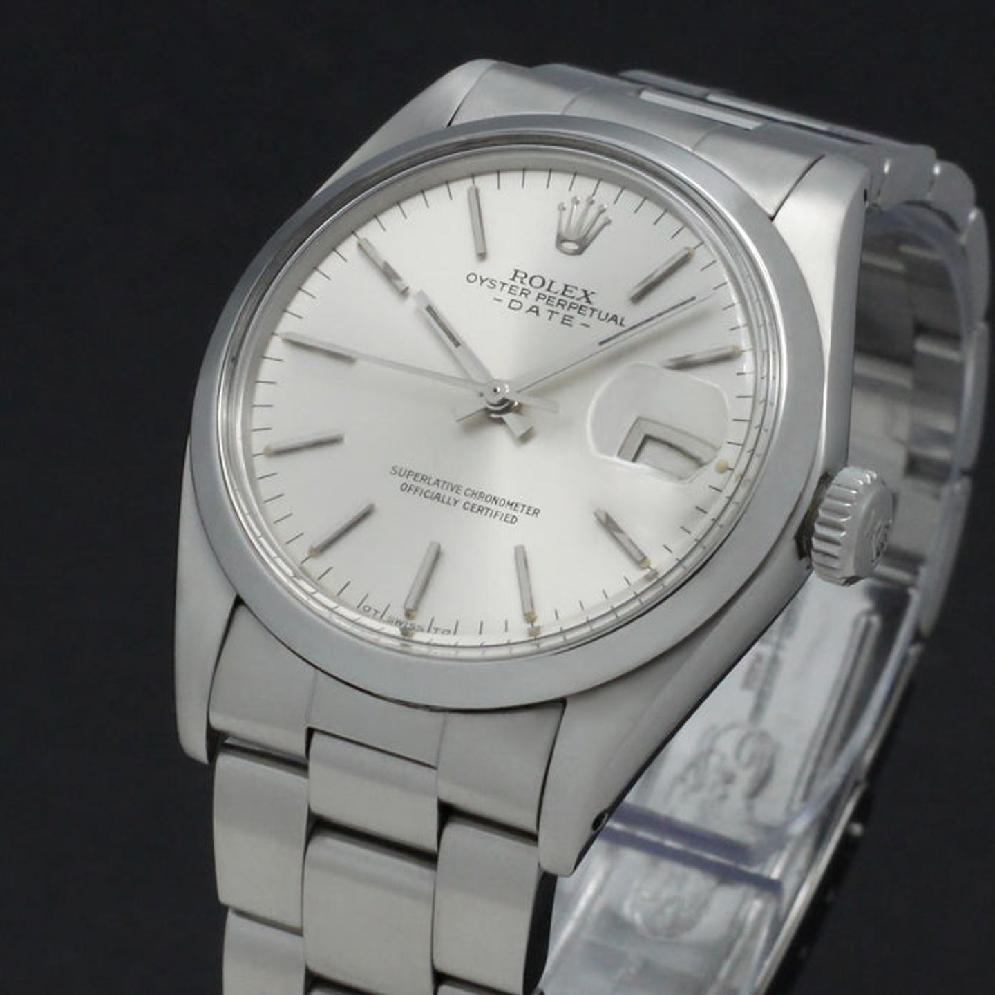 Rolex Oyster Perpetual Date 1500 (1975) - Zilver wijzerplaat 34mm Staal (6/7)