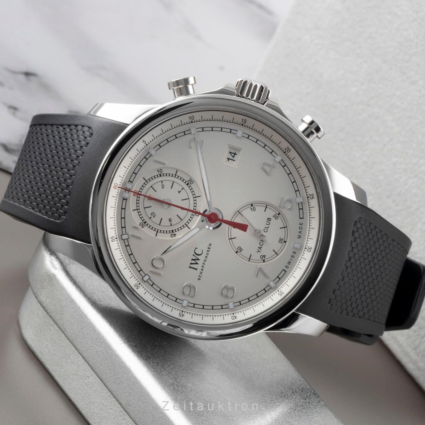 IWC Portuguese Yacht Club Chronograph IW390502 (2018) - Zilver wijzerplaat 44mm Staal (2/8)