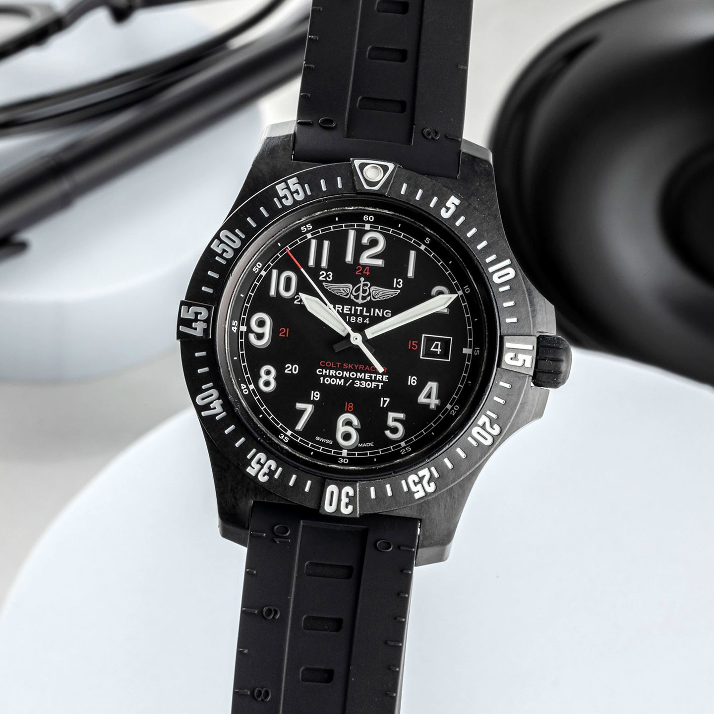 Breitling Colt Skyracer X74320E4/BF87 (Unknown (random serial)) - Black dial 45 mm Plastic case (3/8)