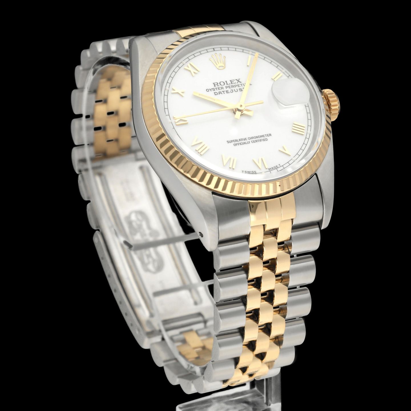 Rolex Datejust 36 16233 (1994) - White dial 36 mm Gold/Steel case (5/8)