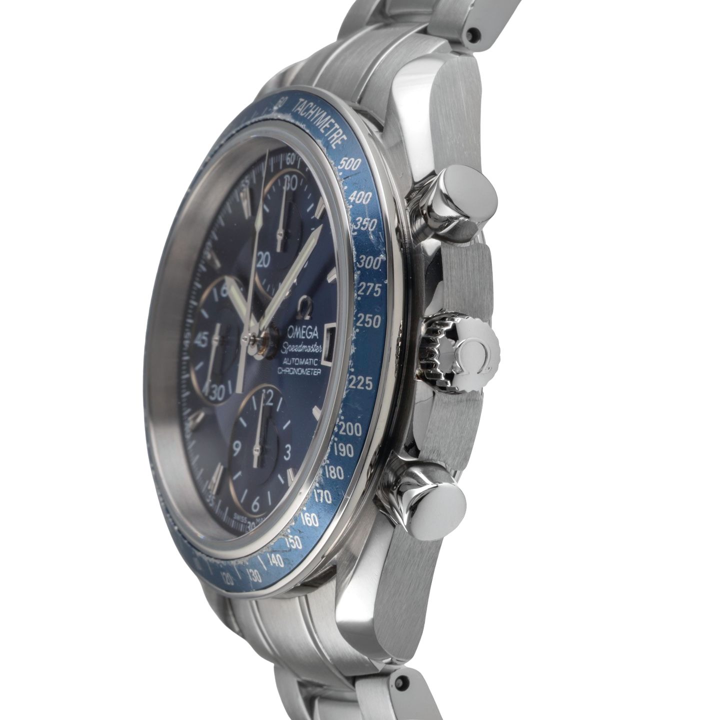 Omega Speedmaster Date 3212.80.00 (2005) - Blue dial 40 mm Steel case (6/8)