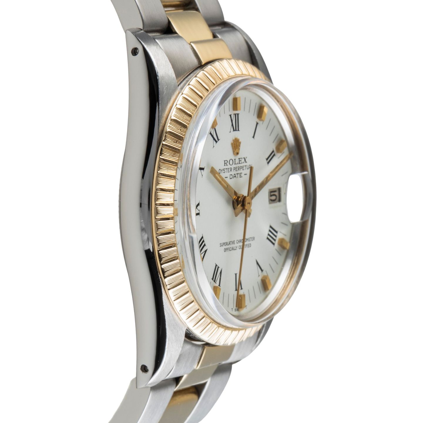 Rolex Oyster Perpetual Date 15053 (Unknown (random serial)) - 34 mm Gold/Steel case (7/8)