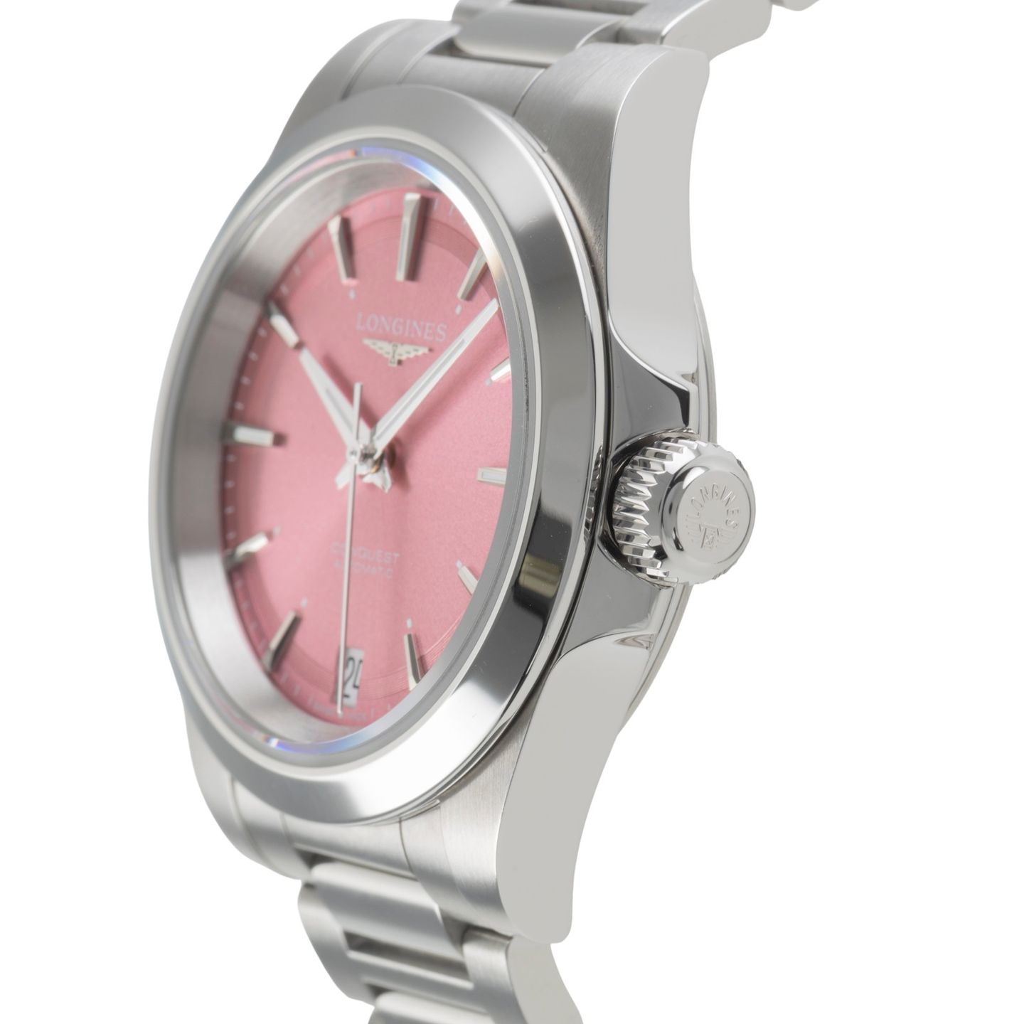 Longines Conquest L3.430.4.99.6 (Unknown (random serial)) - Pink dial 34 mm Steel case (6/8)