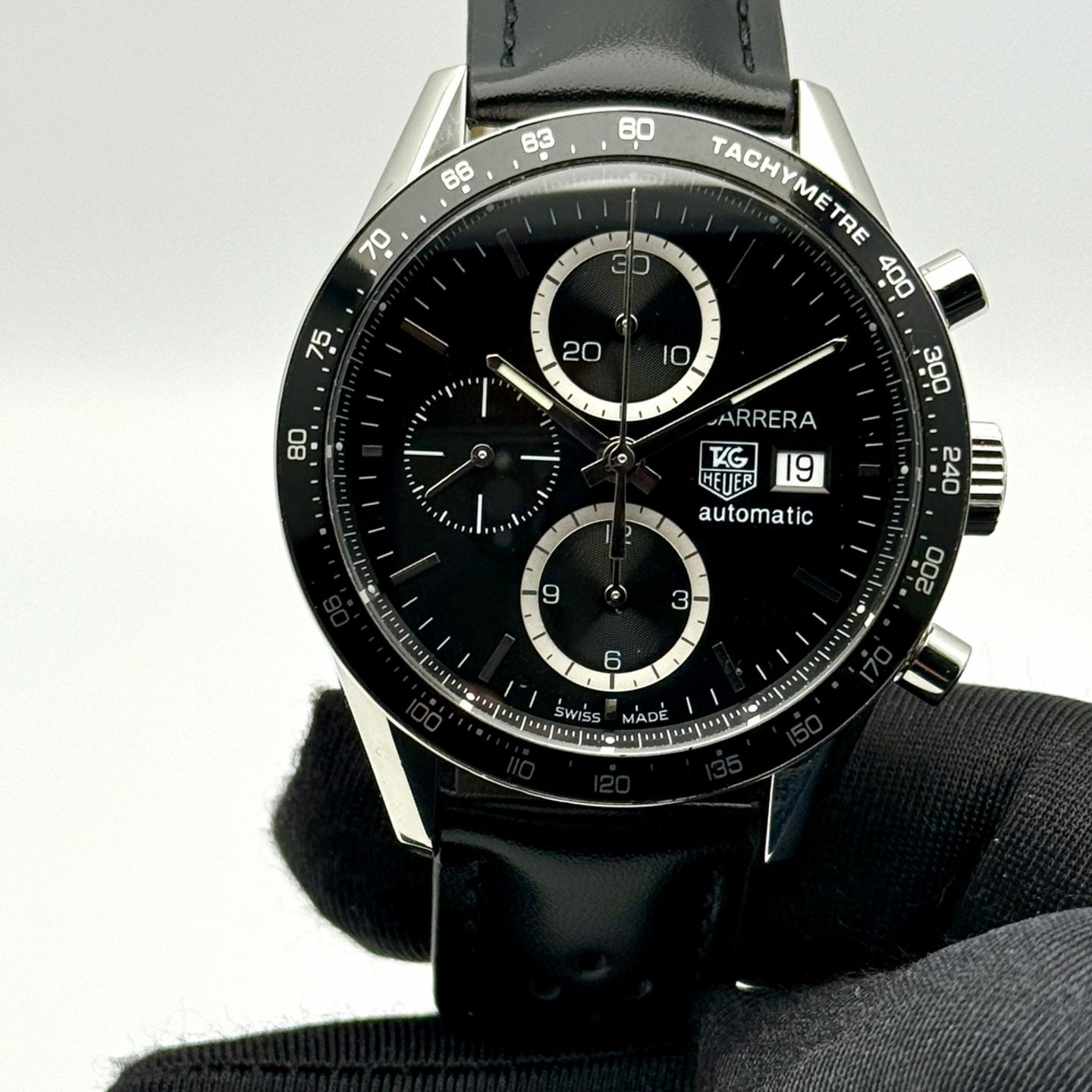 TAG Heuer Carrera Calibre 16 CV2010.BA0794 (2009) - Black dial 41 mm Steel case (5/8)