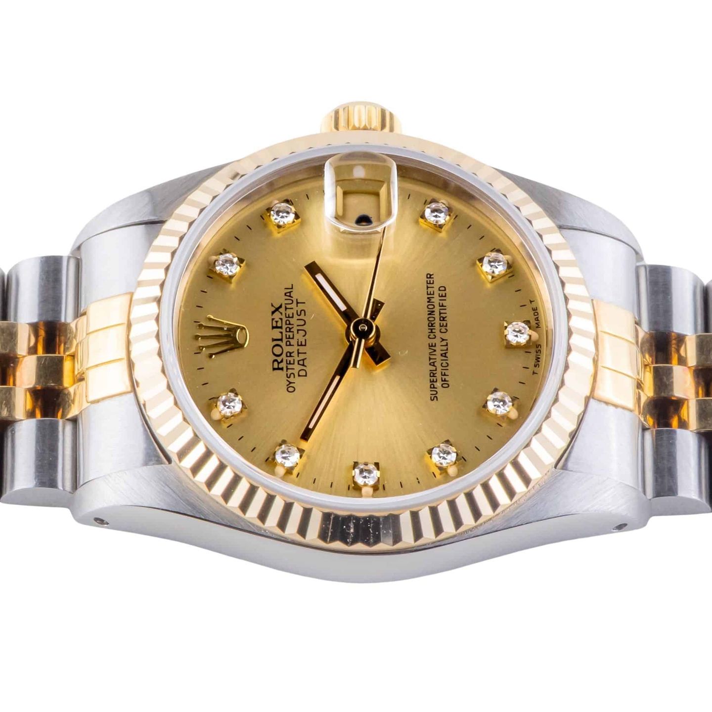 Rolex Datejust 31 68273 (1988) - Champagne dial 31 mm Gold/Steel case (5/8)