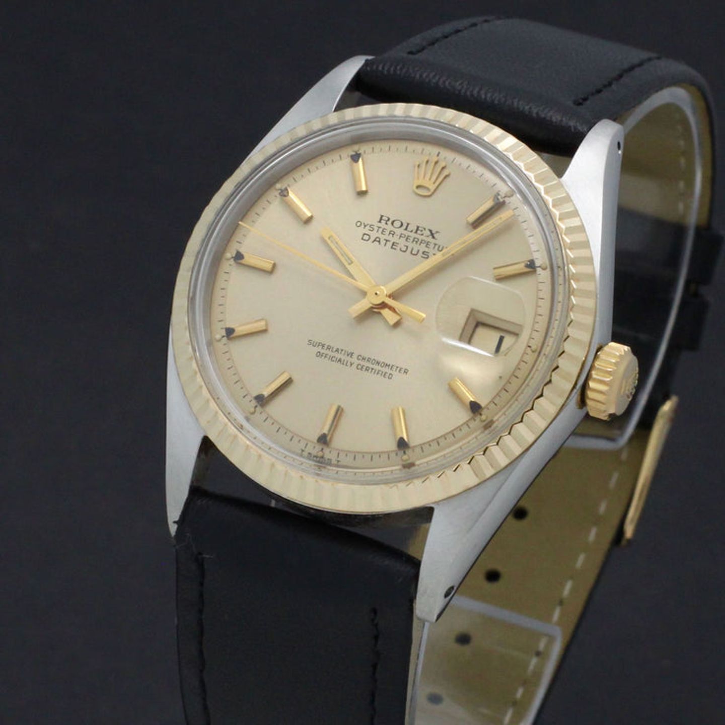 Rolex Datejust 1601/3 (1969) - Gold dial 36 mm Gold/Steel case (6/7)