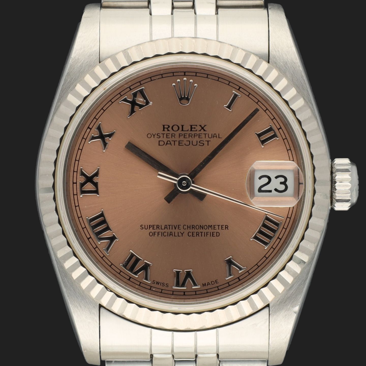 Rolex Datejust 31 68274 (1999) - Pink dial 31 mm Steel case (2/8)