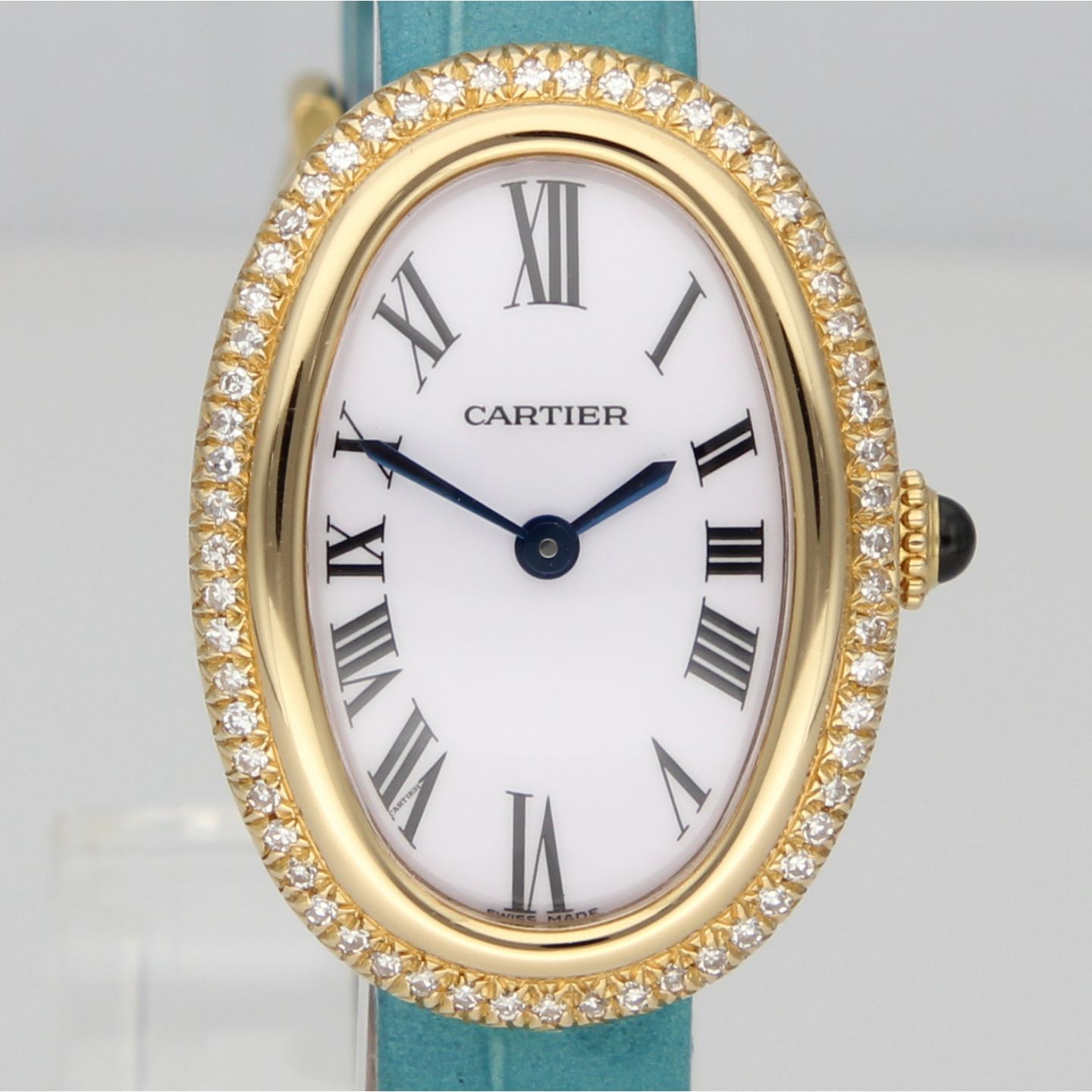 Cartier Baignoire 7809 (Unknown (random serial)) - White dial 22 mm Yellow Gold case (1/8)