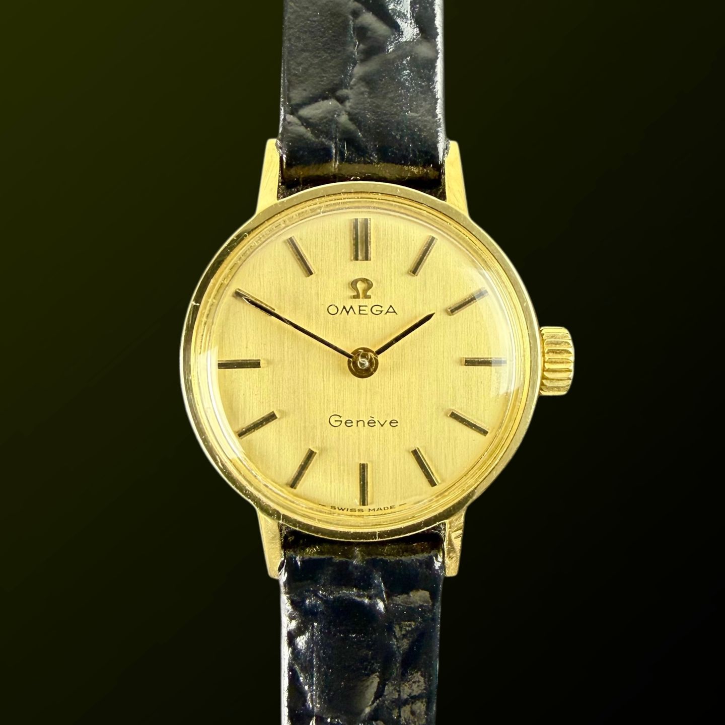 Omega Genève 511.297 (1969) - Gold dial 20 mm Yellow Gold case (1/8)