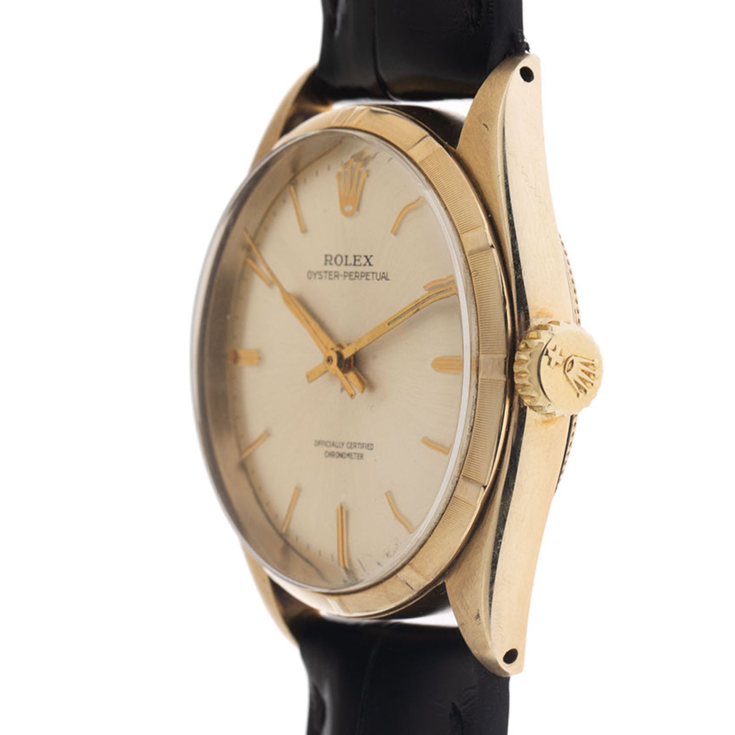 Rolex Oyster Perpetual Date 6535 (1937) - Zilver wijzerplaat 34mm Geelgoud (4/7)