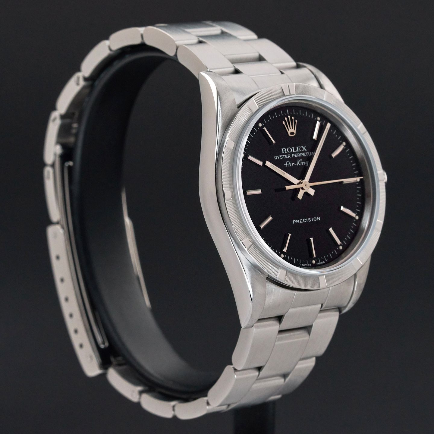 Rolex Air-King 14010 (1994) - Zwart wijzerplaat 34mm Staal (5/8)