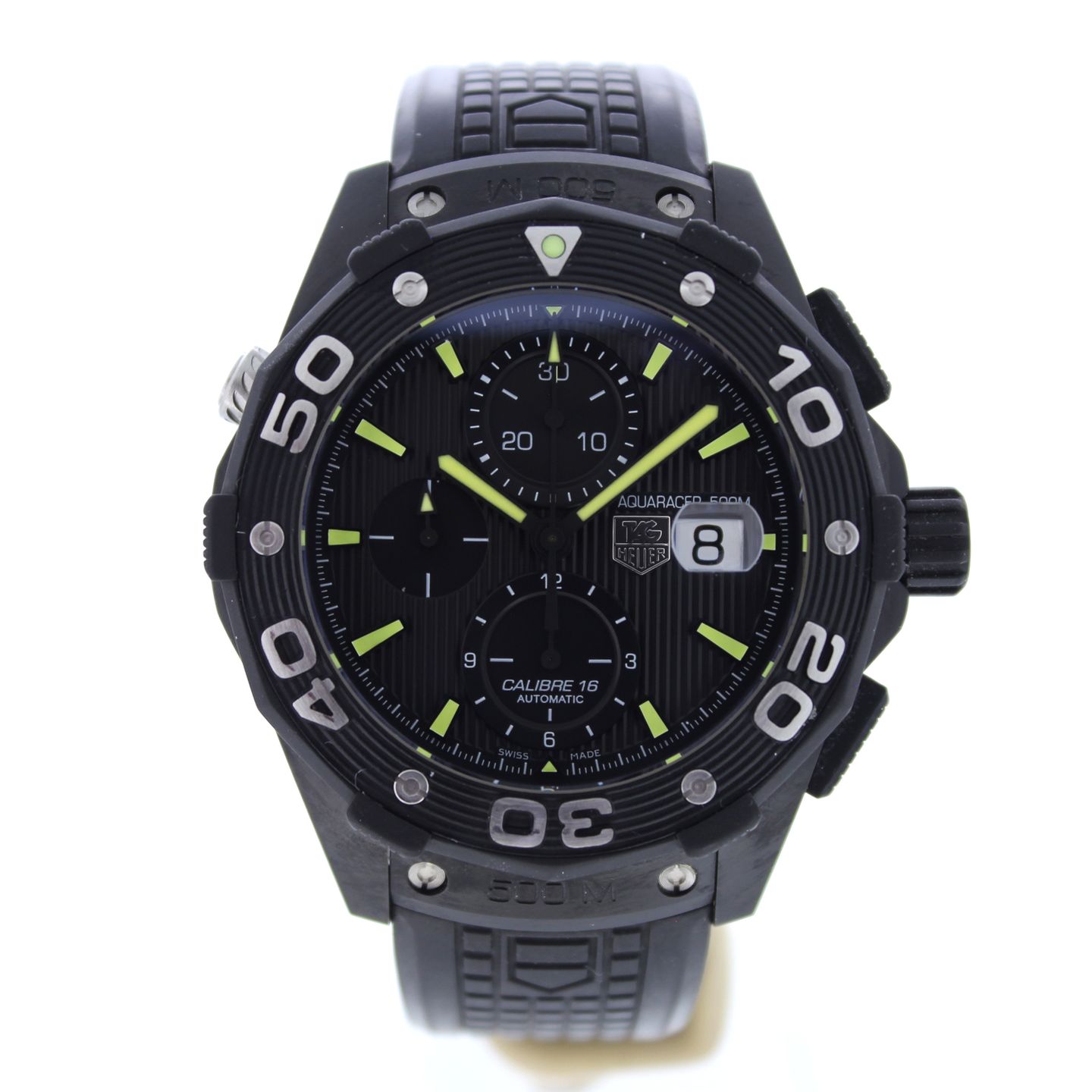 TAG Heuer Aquaracer 500M CAJ2180.FT6023 (2012) - Black dial 44 mm Titanium case (2/7)