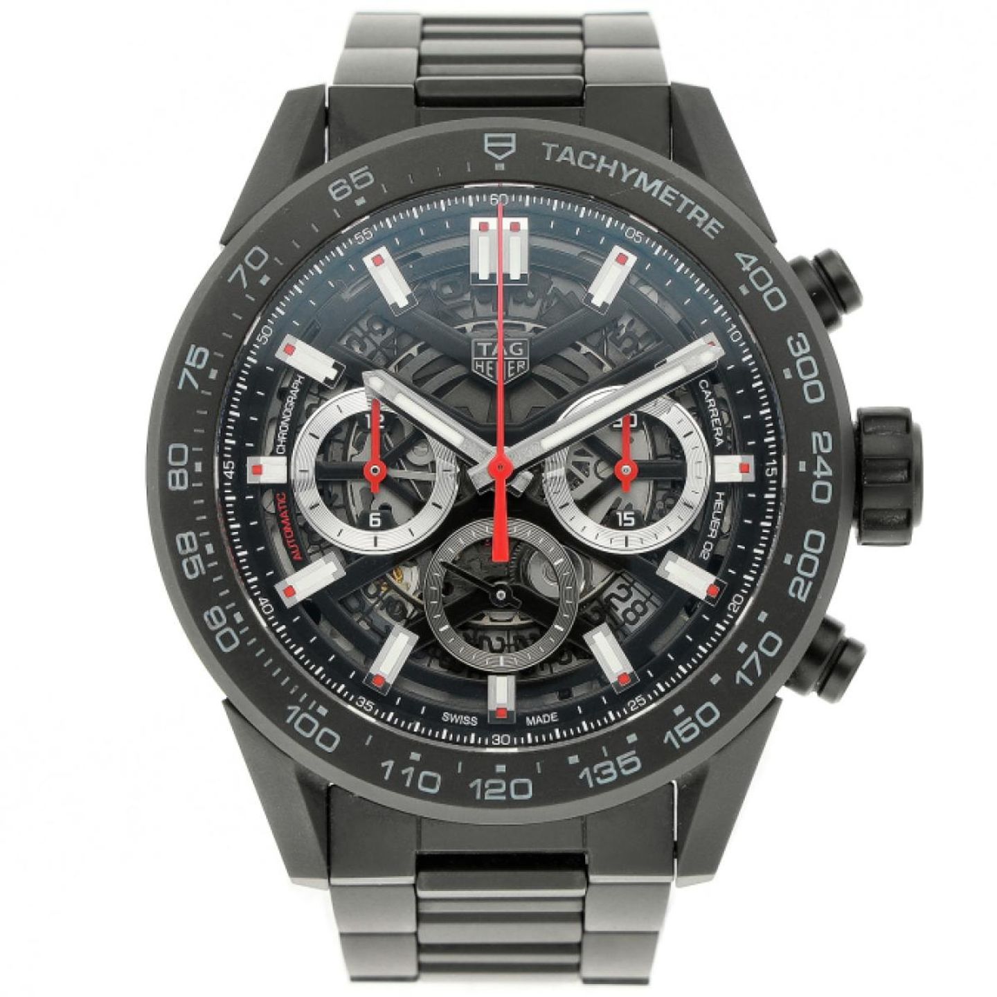 TAG Heuer Carrera CBG2A90.BH0653 (2022) - Black dial 45 mm Ceramic case (1/8)