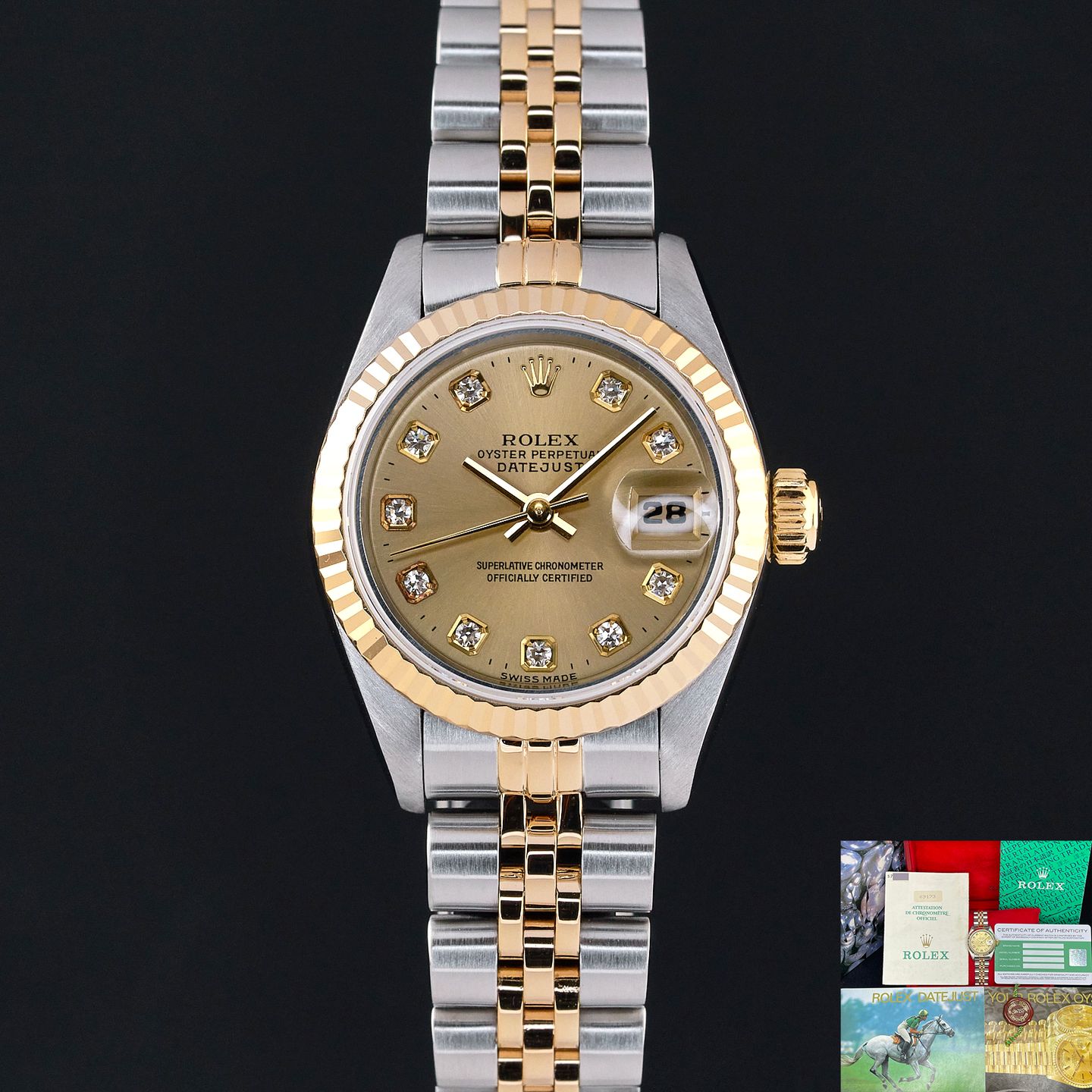 Rolex Lady-Datejust 69173 (1993) - 26 mm Gold/Steel case (1/8)