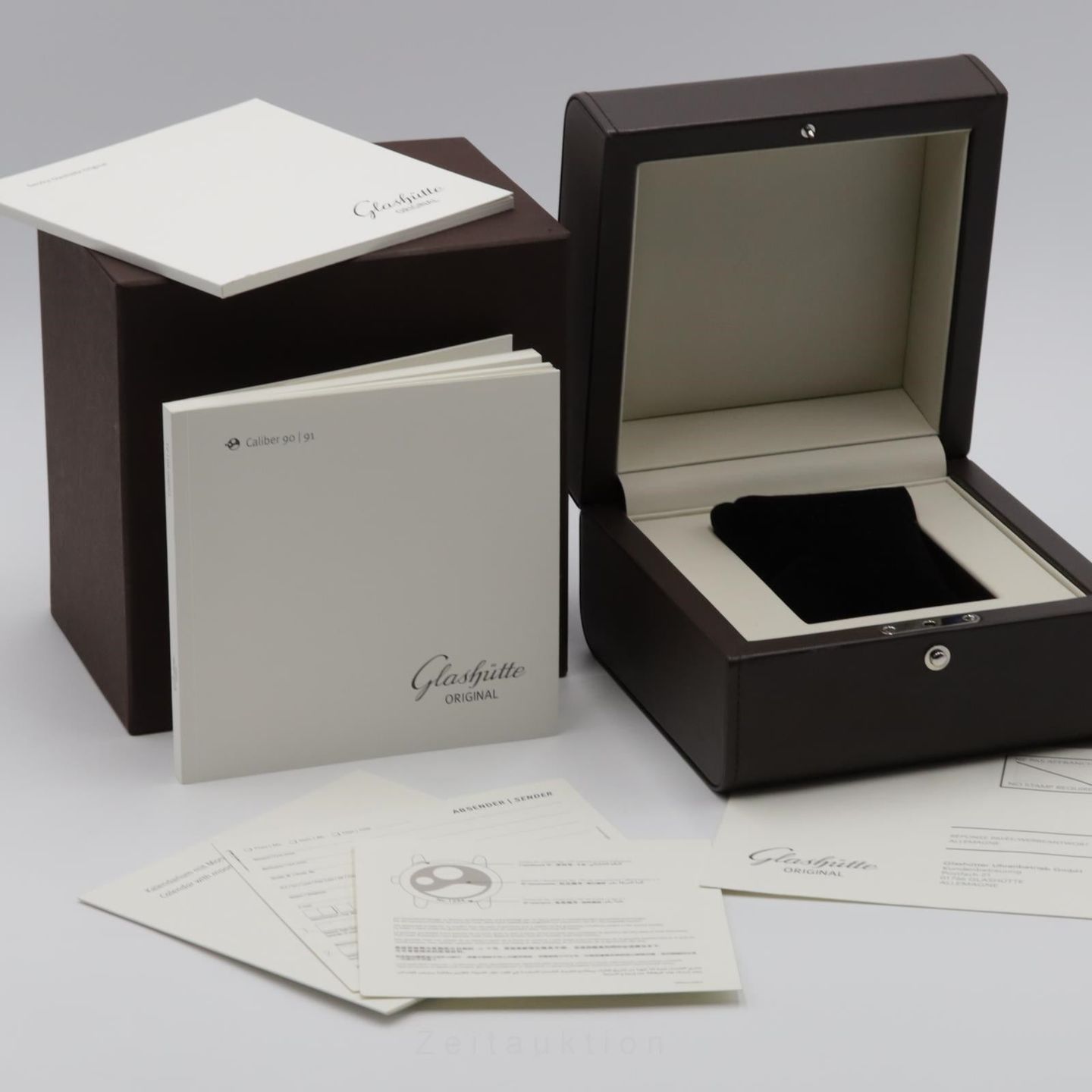 Glashütte Original PanoMaticLunar 1-90-02-45-35-04 (Onbekend (willekeurig serienummer)) - Zilver wijzerplaat 40mm Roodgoud (7/8)