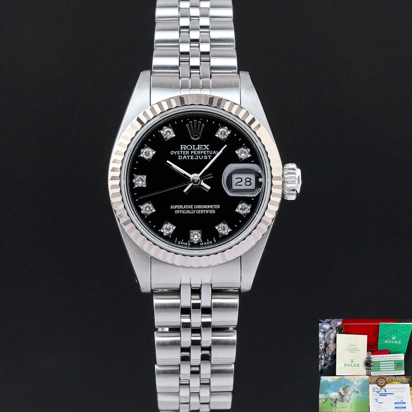 Rolex Lady-Datejust 69174 (1988) - 26mm Staal (1/8)