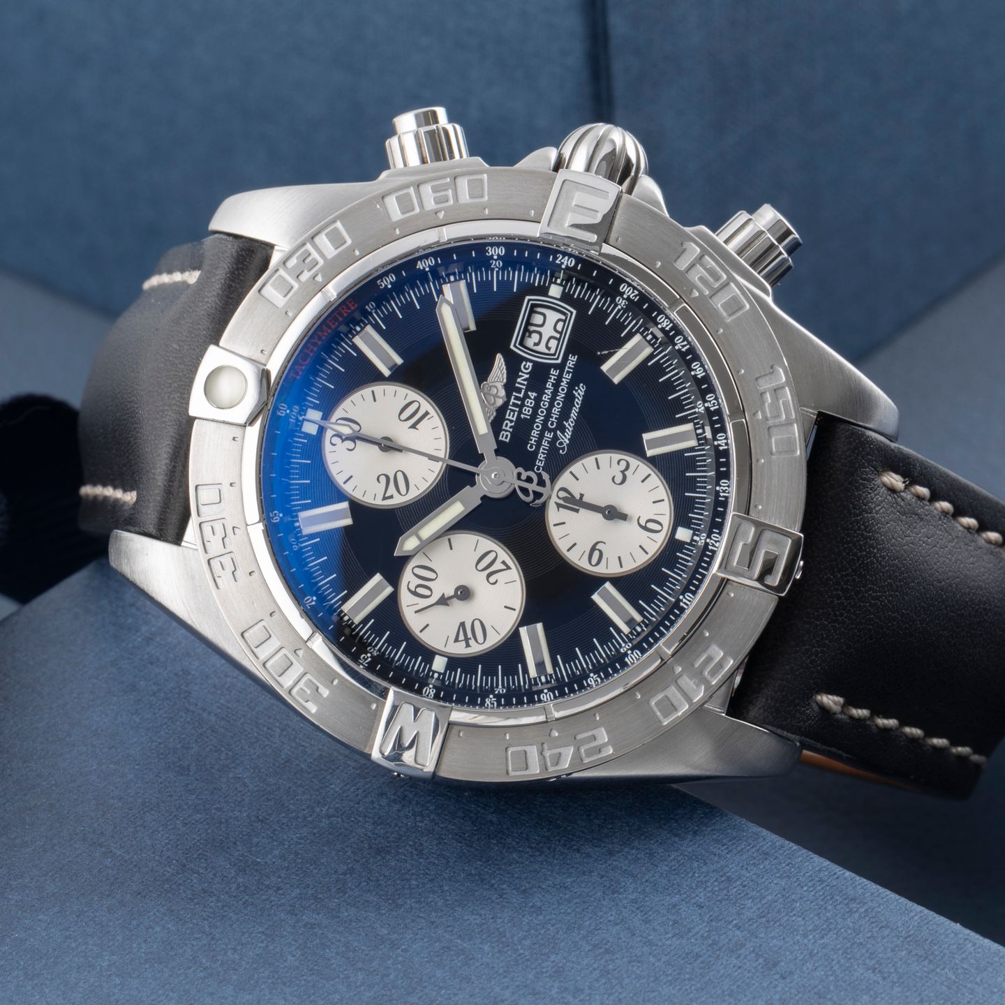 Breitling Galactic A13364 (Onbekend (willekeurig serienummer)) - Zwart wijzerplaat 44mm Staal (2/8)
