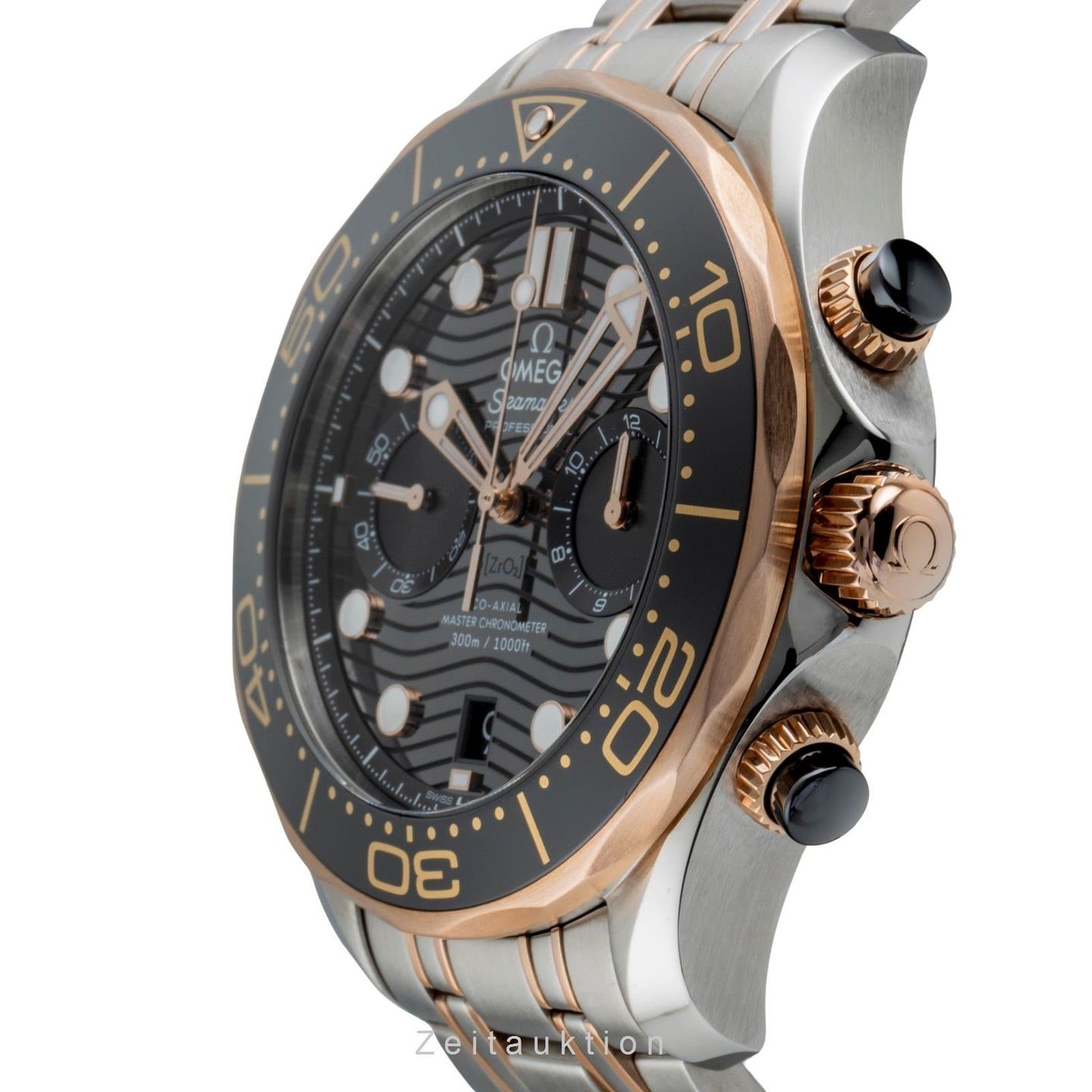 Omega Seamaster Diver 300 M 210.20.44.51.01.001 (Onbekend (willekeurig serienummer)) - Zwart wijzerplaat 44mm Goud/Staal (5/8)