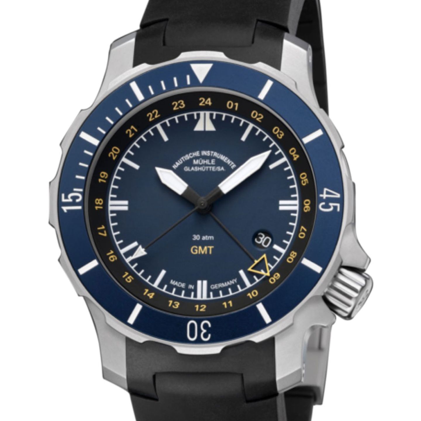 Mühle Glashütte Seebataillon GMT M1-28-62-KB (2024) - Blue dial 45 mm Titanium case (1/3)