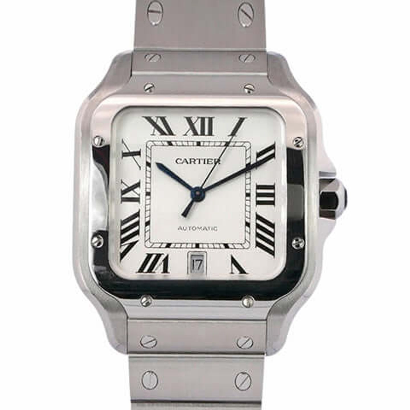 Cartier Santos WSSA0018 (2020) - Zilver wijzerplaat 40mm Staal (1/8)