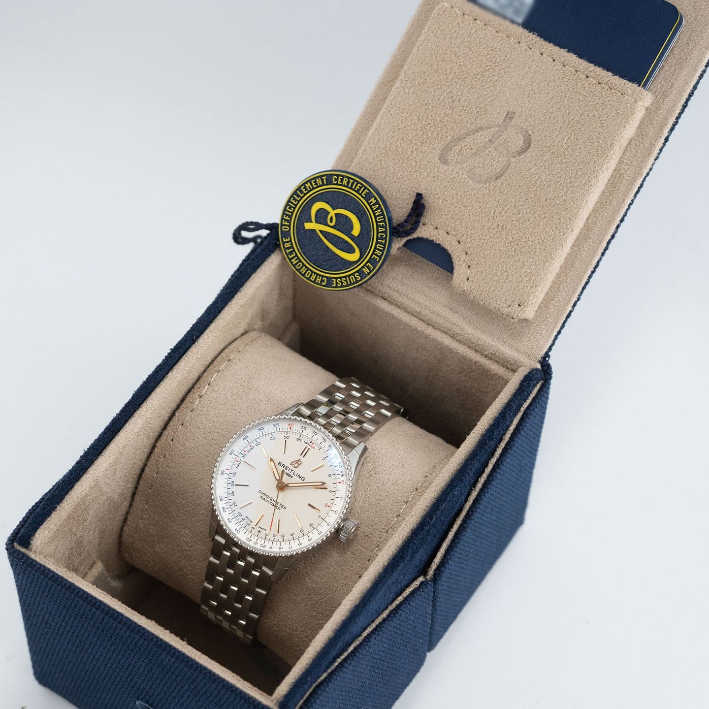 Breitling Navitimer A17327211G1A1 (Unknown (random serial)) - White dial 36 mm Steel case (5/5)