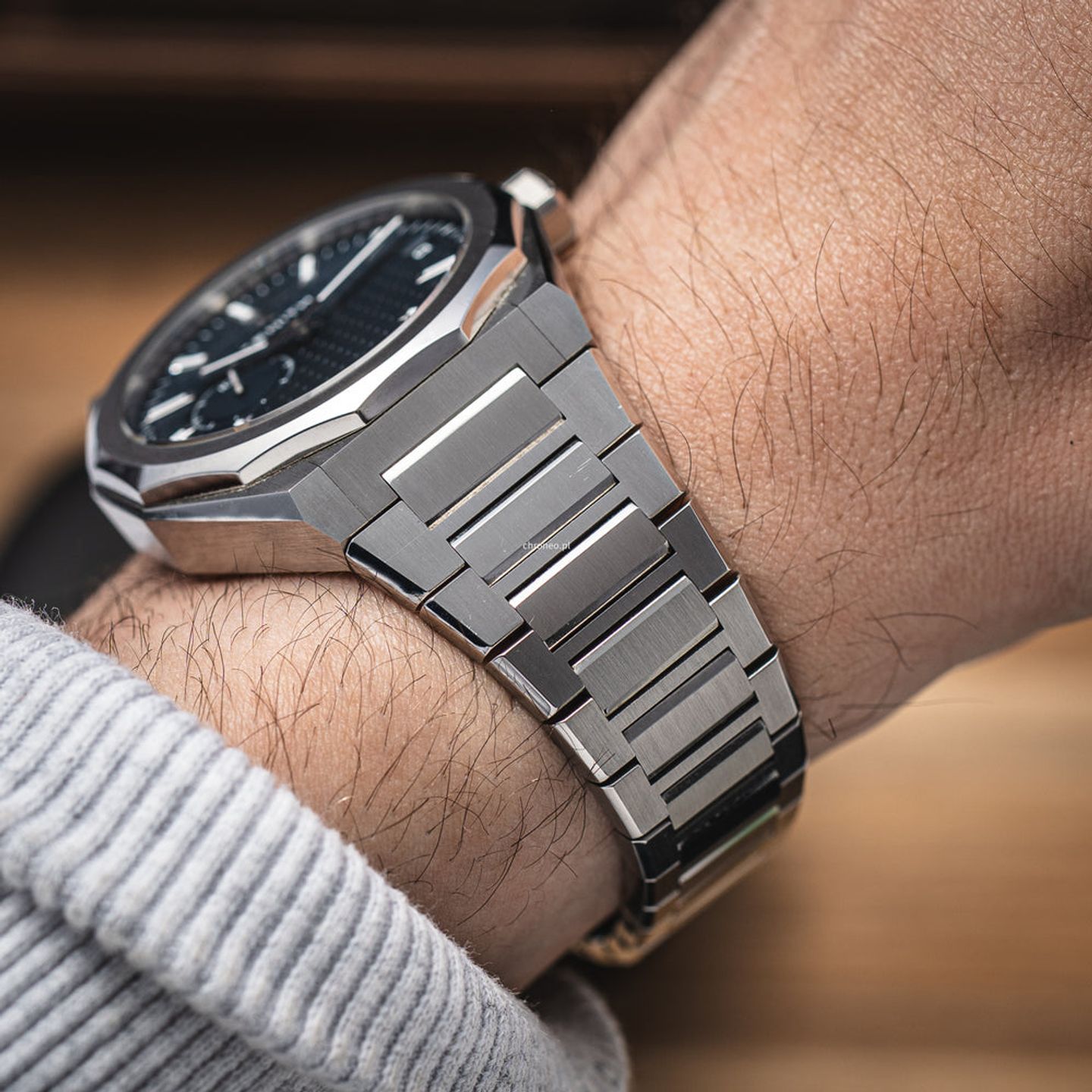 Zenith Defy Skyline 03.9300.3620/51.I001 (2024) - Blauw wijzerplaat 41mm Staal (6/8)