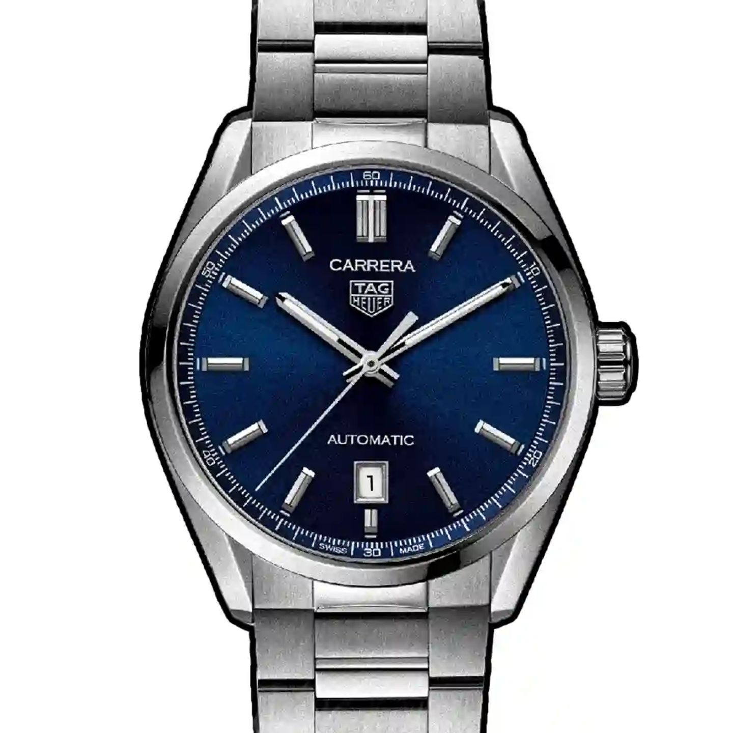TAG Heuer Carrera Calibre 5 WBN2112.BA0639 (2025) - Blauw wijzerplaat 39mm Staal (2/3)