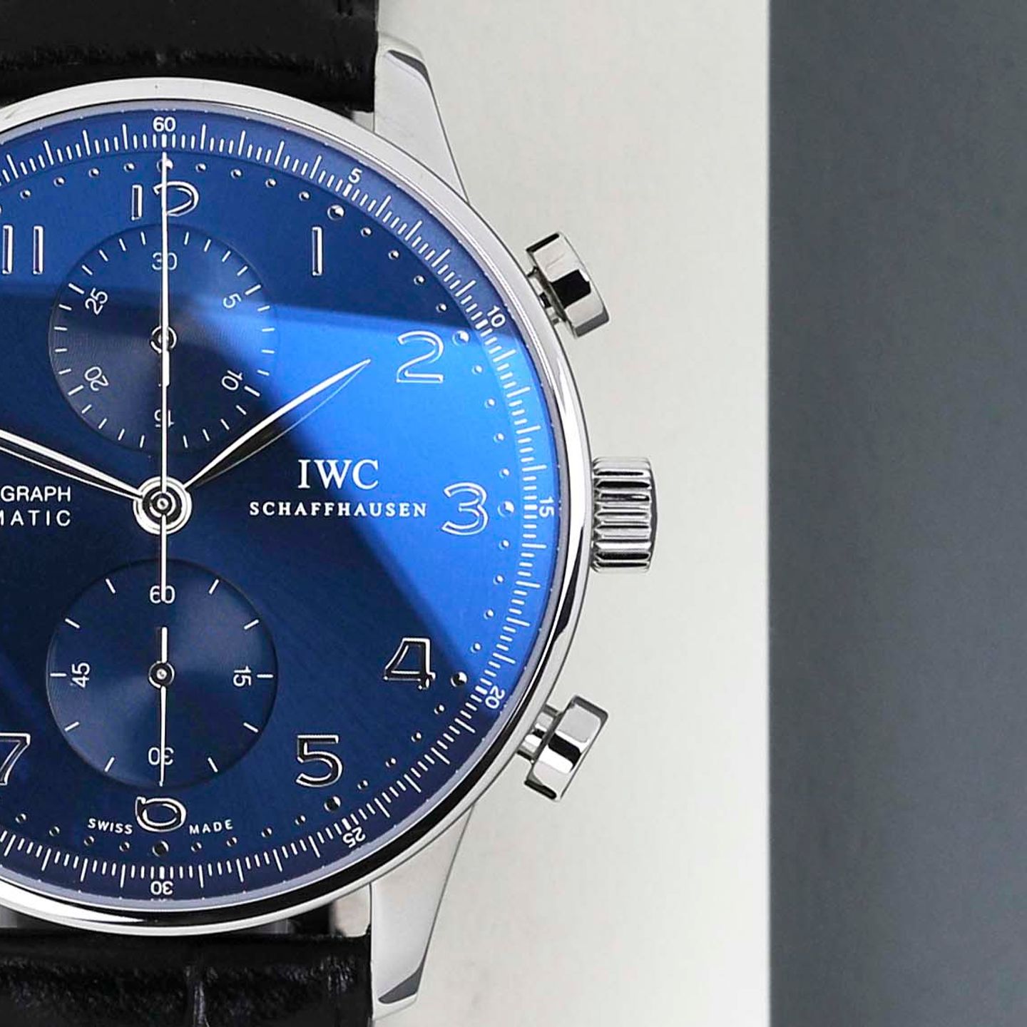 IWC Portuguese Chronograph IW371491 (2018) - Blauw wijzerplaat 41mm Staal (5/8)