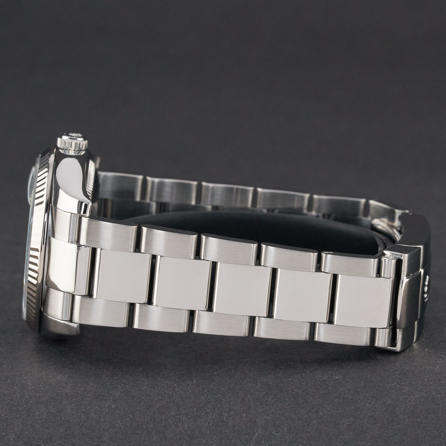 Rolex Oyster Perpetual Date 115234 (2008) - Black dial 34 mm Steel case (5/8)