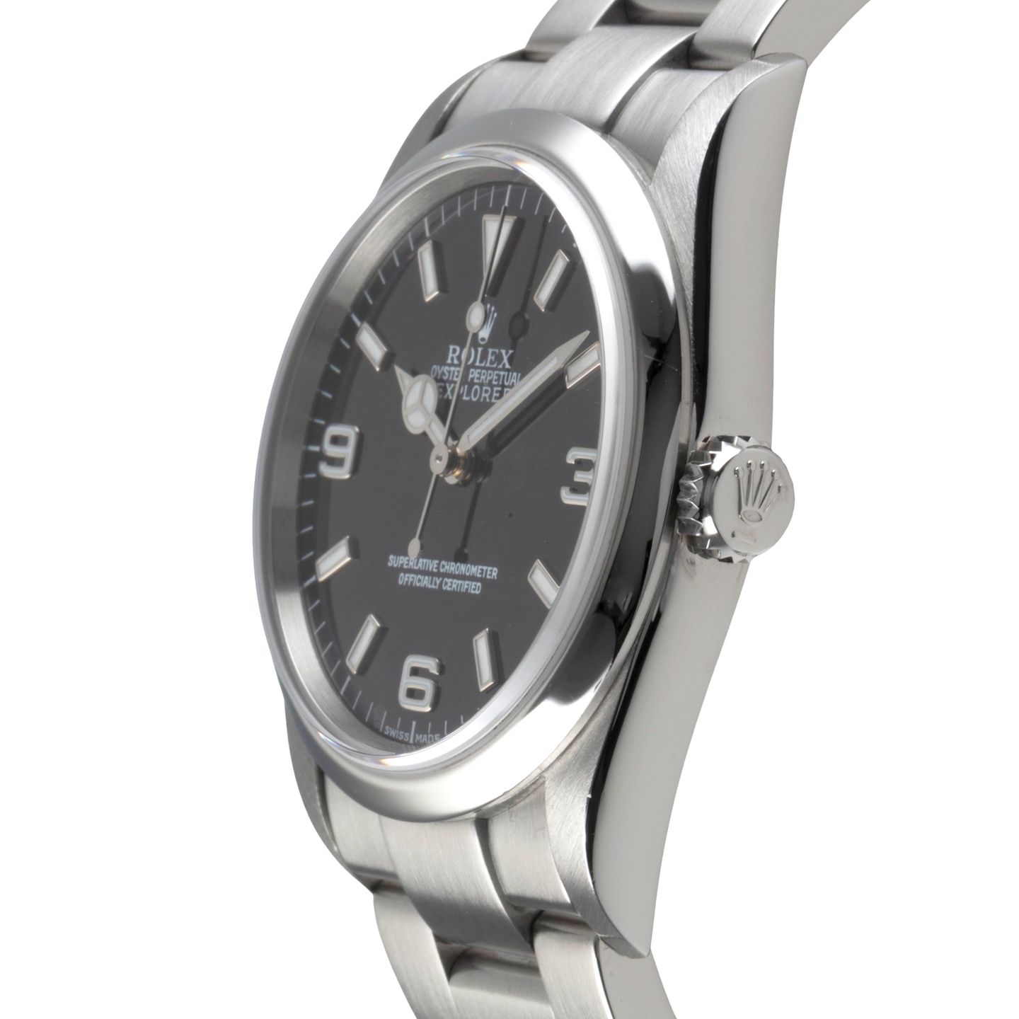 Rolex Explorer 114270 (2003) - Zwart wijzerplaat 36mm Staal (6/8)