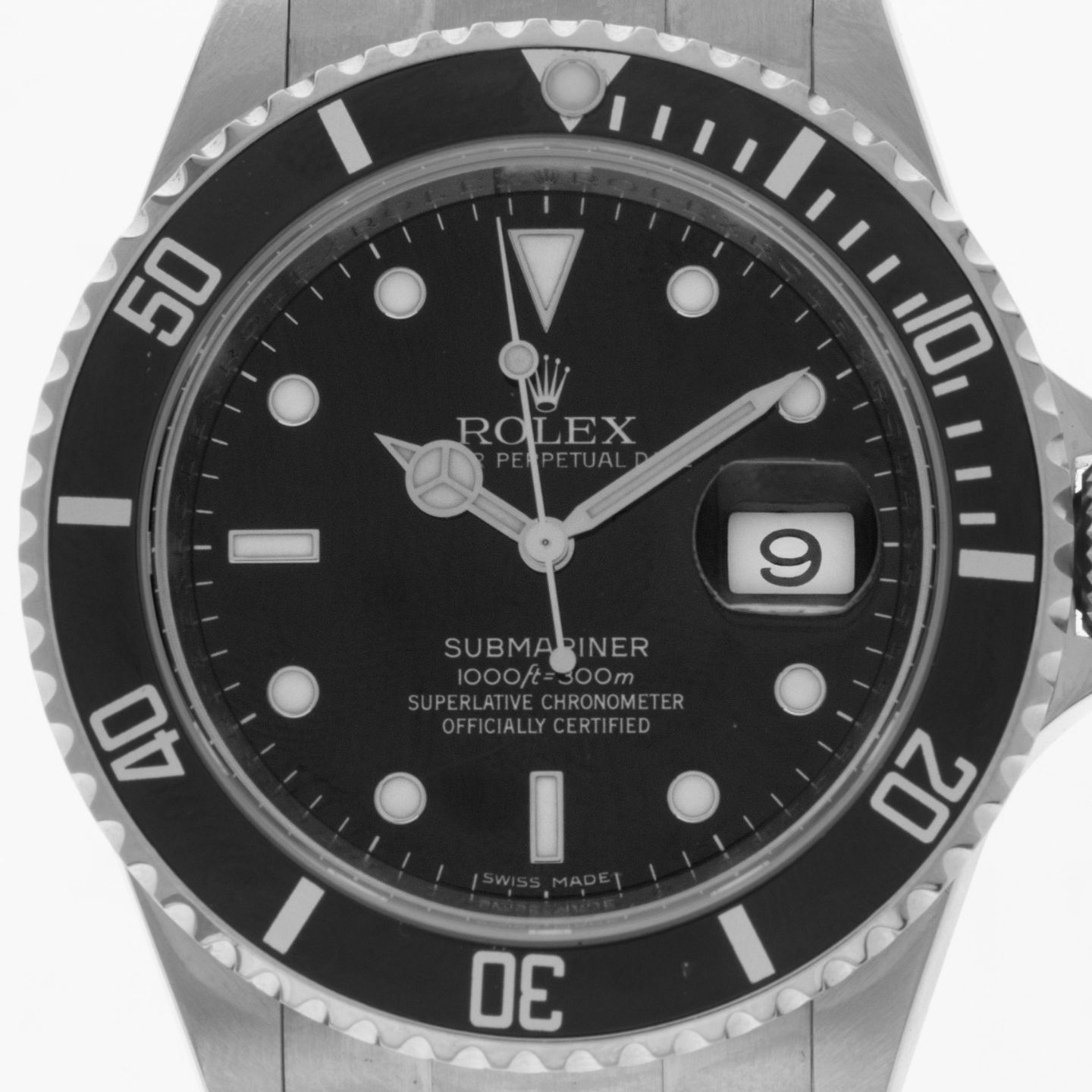 Rolex Submariner Date 16610 (2007) - Black dial 40 mm Steel case (1/8)