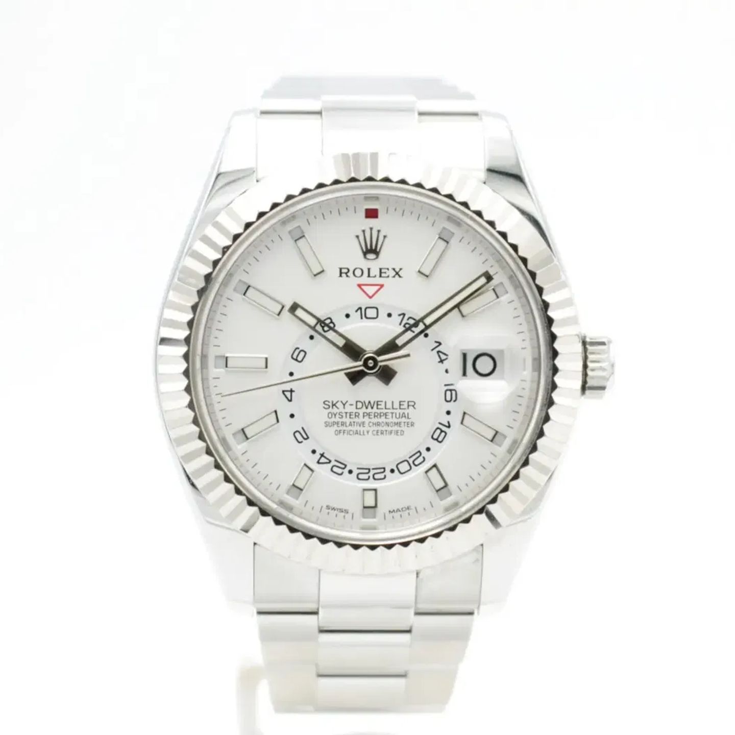 Rolex Sky-Dweller 326934 (2018) - Wit wijzerplaat 42mm Staal (1/7)