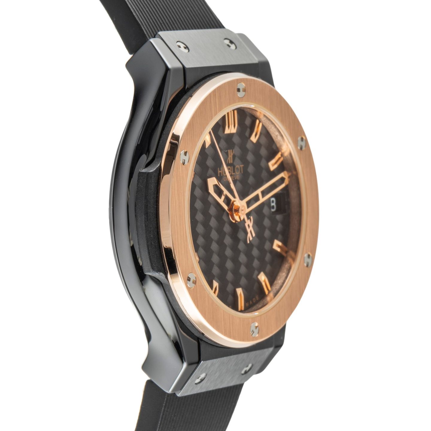 Hublot Classic Fusion Quartz 581.CO.1780.RX (2016) - Zwart wijzerplaat 33mm Roségoud (7/8)