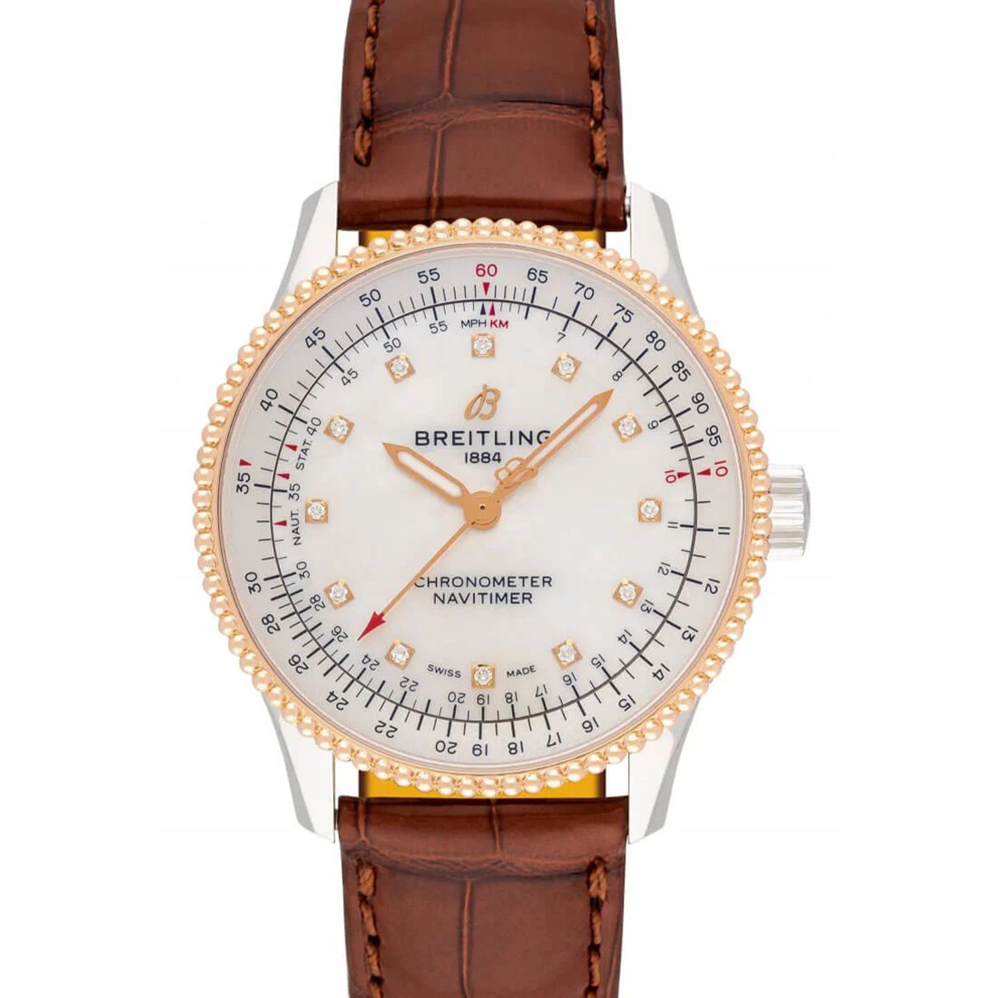 Breitling Navitimer U17395211A1P2 (2023) - Wit wijzerplaat 35mm Staal (1/2)