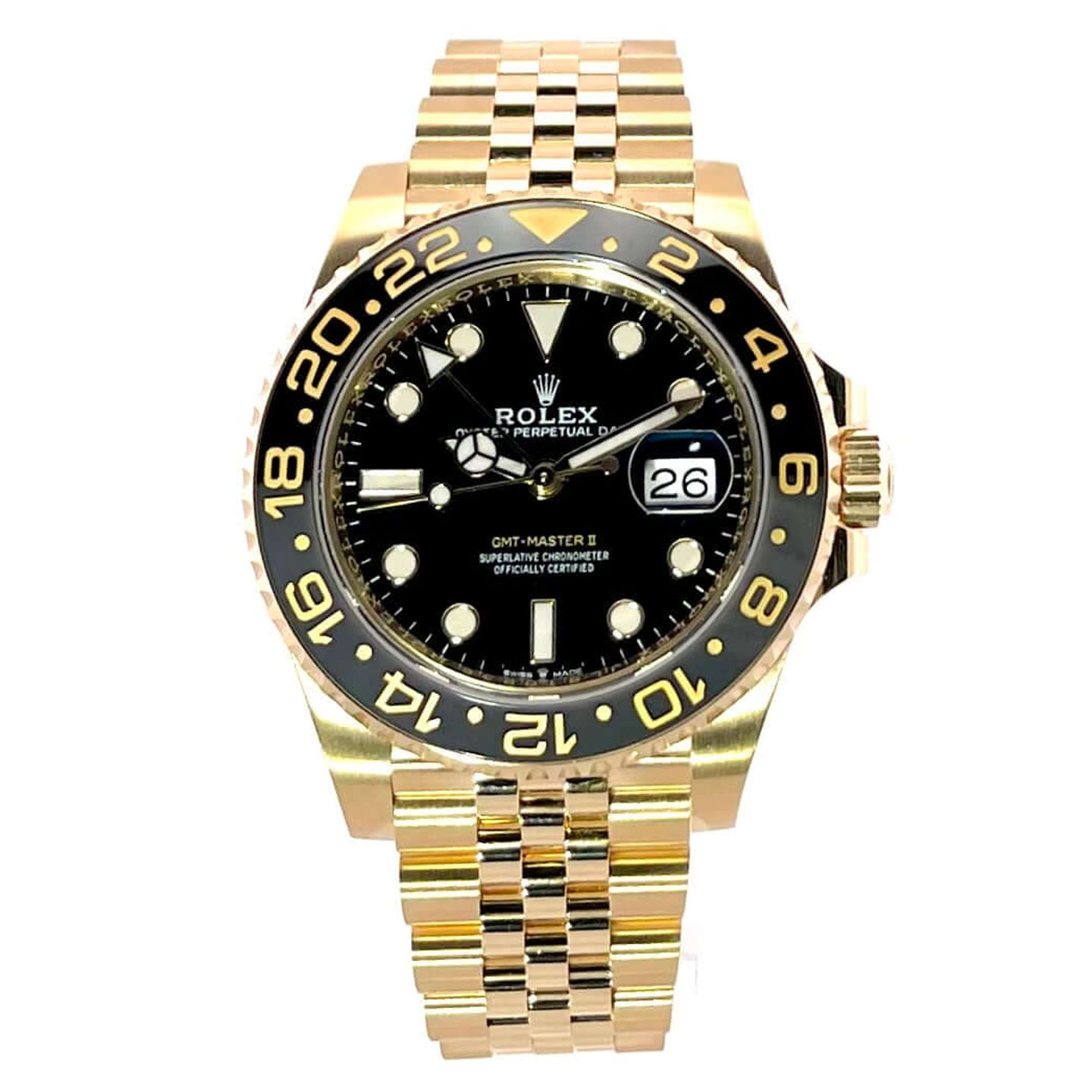 Rolex GMT-Master II 126718GRNR (2024) - Zwart wijzerplaat 40mm Geelgoud (1/7)