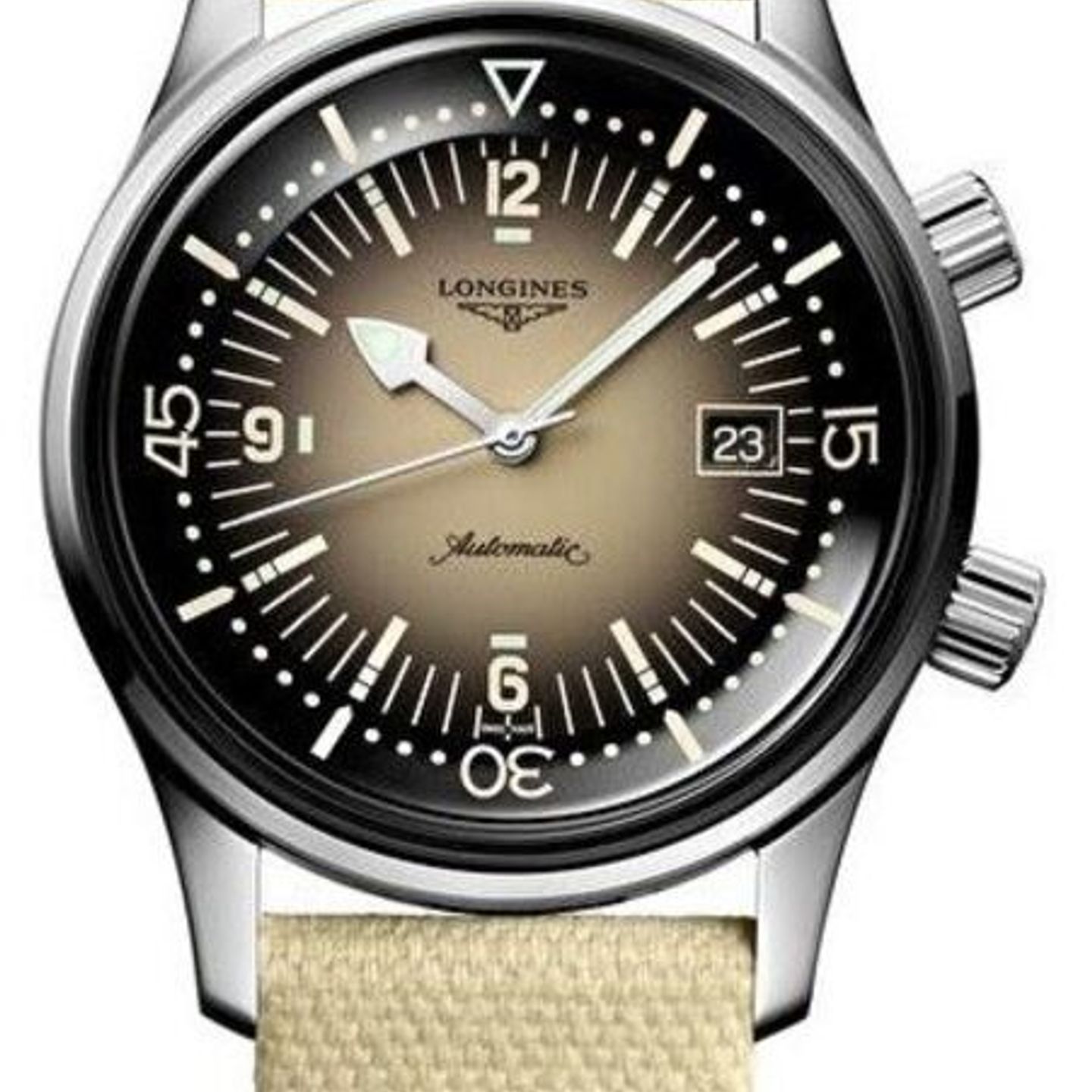 Longines Legend Diver L3.774.4.30.2 (2025) - Beige wijzerplaat 42mm Staal (1/1)