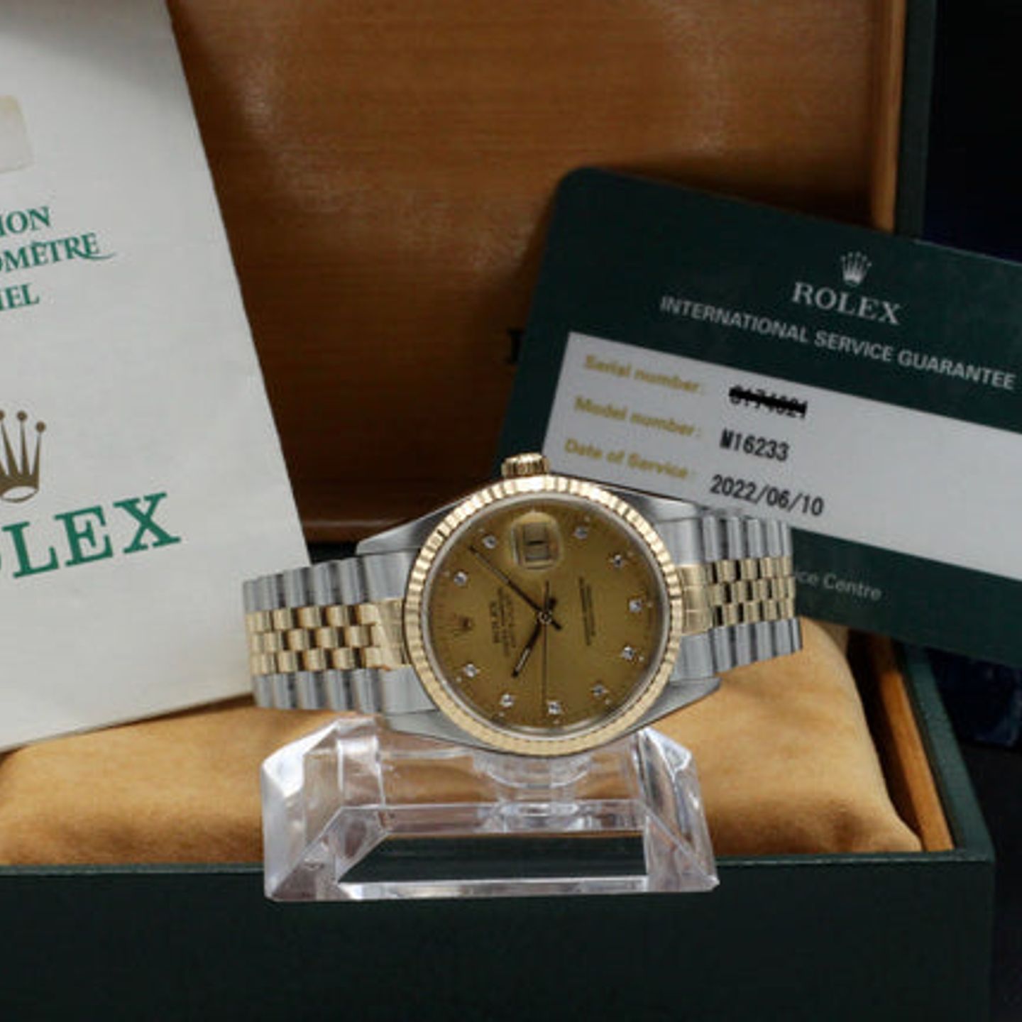 Rolex Datejust 36 16233 (1994) - Gold dial 36 mm Gold/Steel case (3/7)