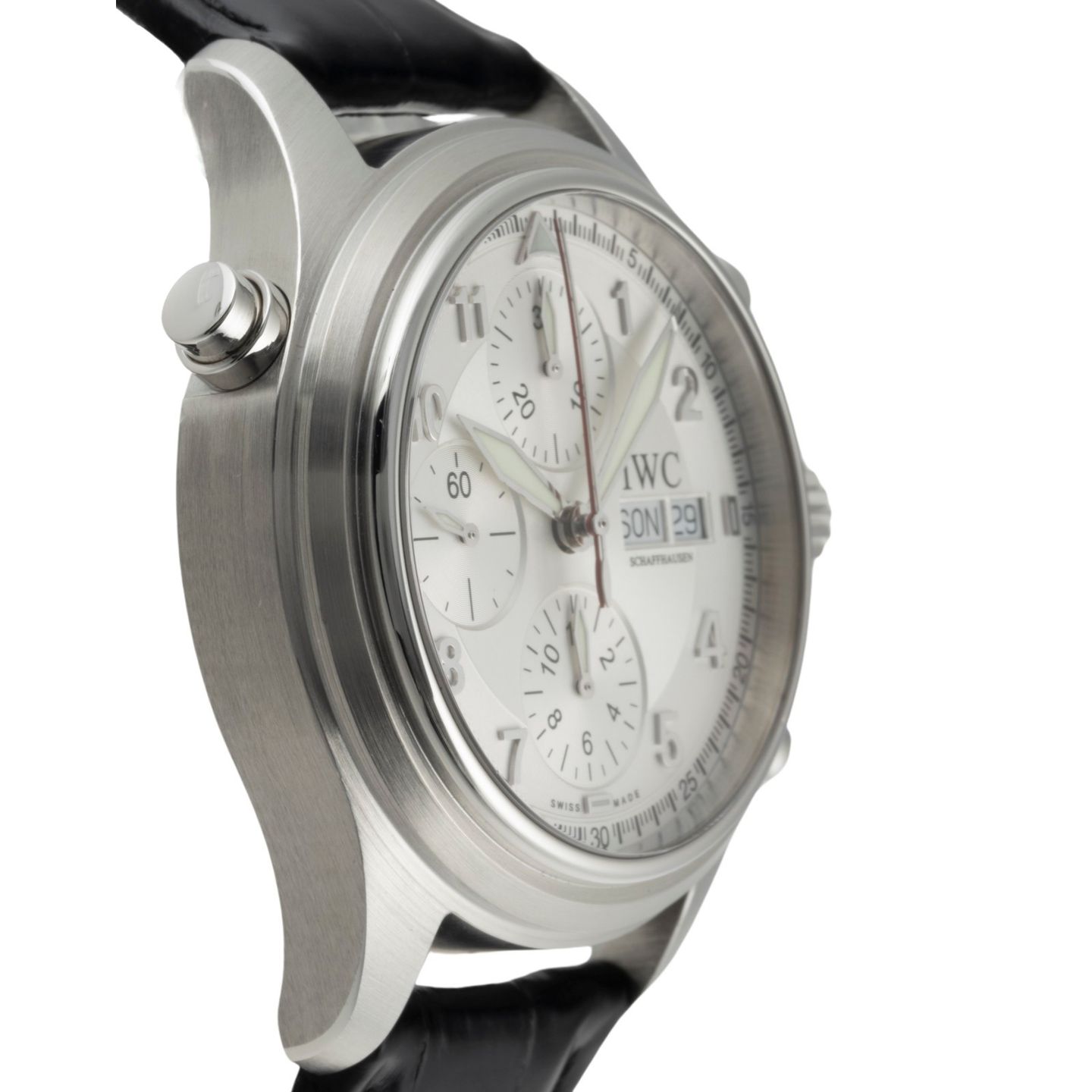 IWC Pilot Spitfire Chronograph IW371343 (Onbekend (willekeurig serienummer)) - Zilver wijzerplaat 42mm Staal (7/8)