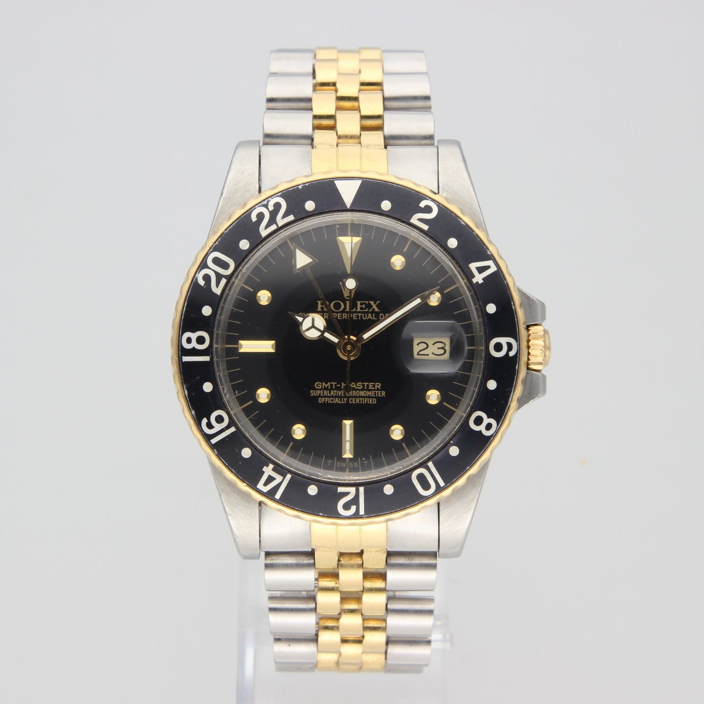 Rolex GMT-Master 16753 (1987) - Black dial 40 mm Gold/Steel case (2/8)