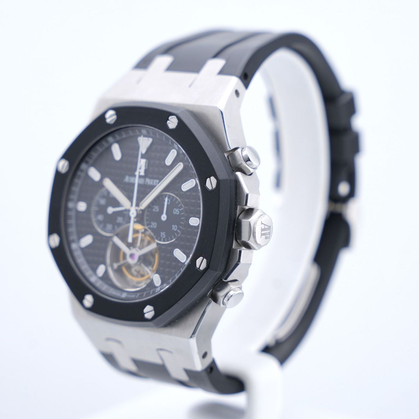 Audemars Piguet Royal Oak Tourbillon 26377SK.OO.D002CA.01 (2010) - Zwart wijzerplaat 44mm Staal (5/24)