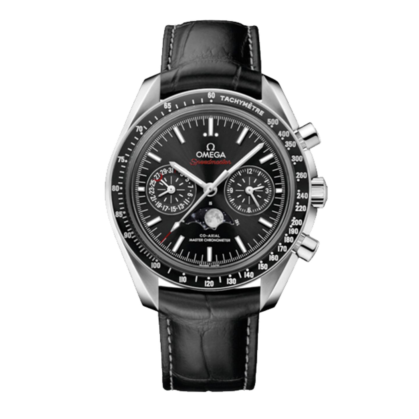 Omega Speedmaster Moonphase 304.33.44.52.01.001 (2026) - Zwart wijzerplaat 44mm Staal (1/8)