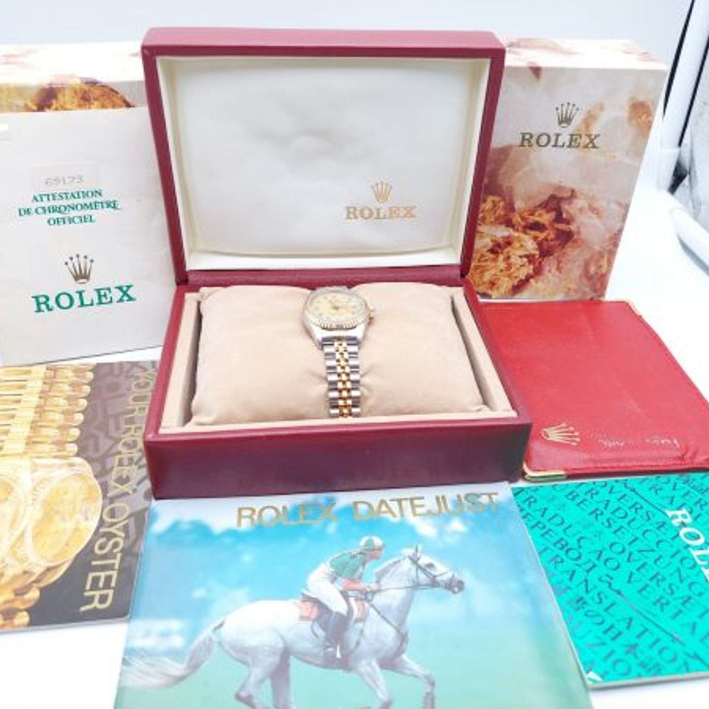 Rolex Lady-Datejust 69173 (1995) - Champagne dial 26 mm Gold/Steel case (2/8)