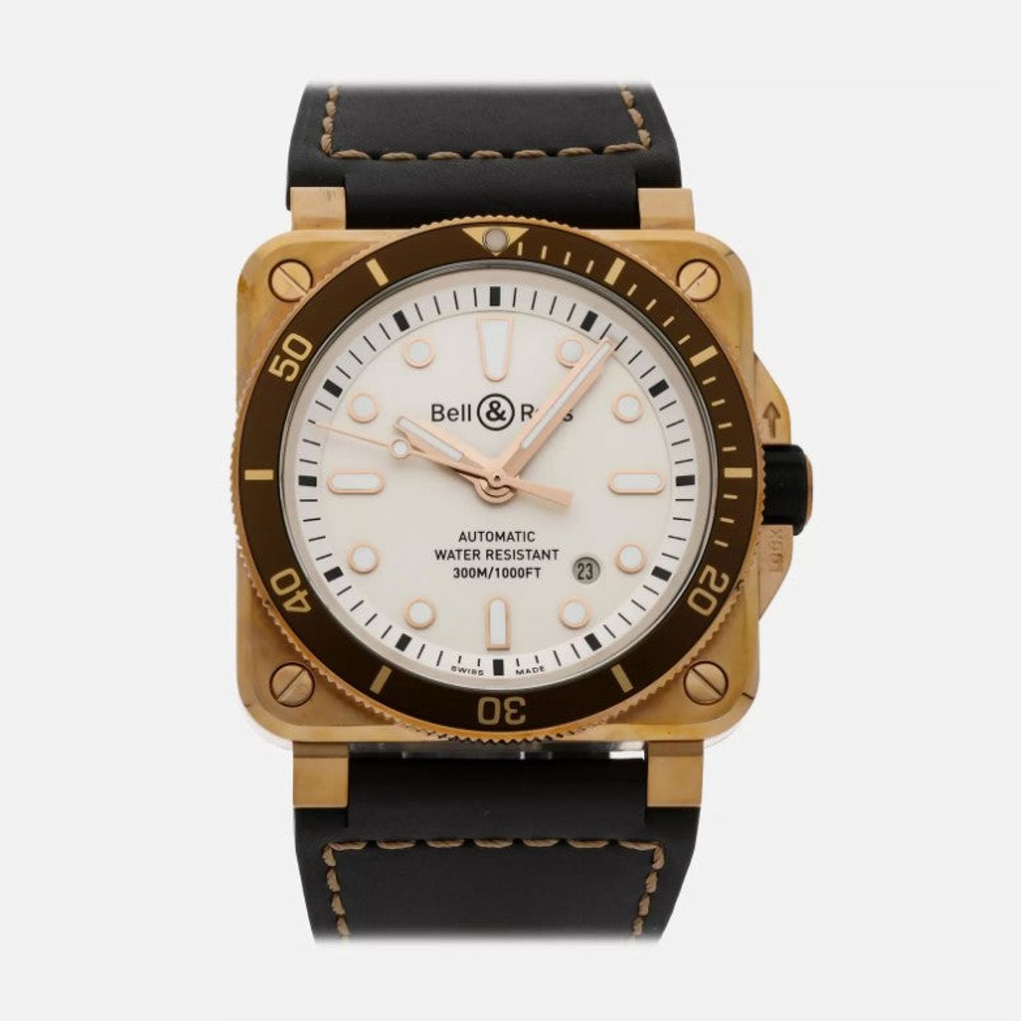 Bell & Ross BR 03 BR0392-D-WH-BR/SCA - (1/1)