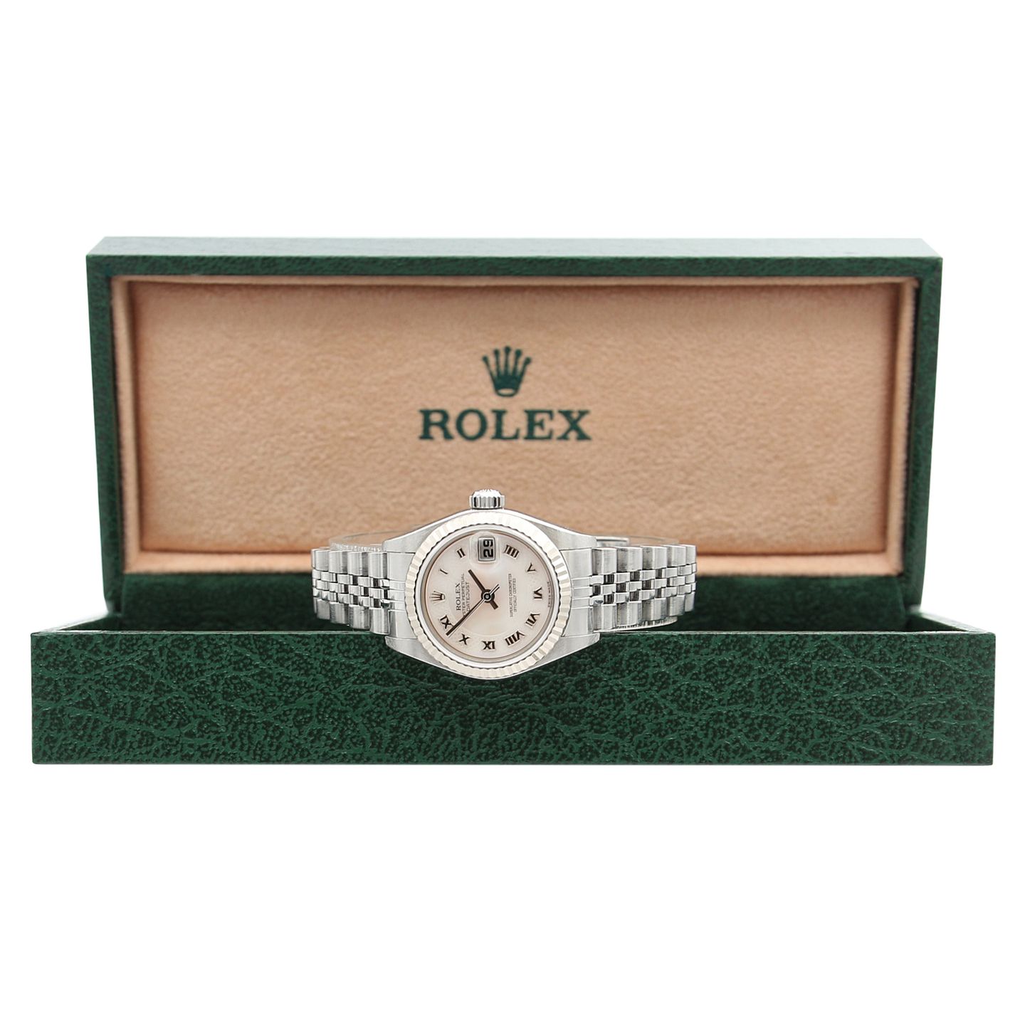 Rolex Lady-Datejust 79174 (Unknown (random serial)) - Pearl dial 26 mm Steel case (2/8)