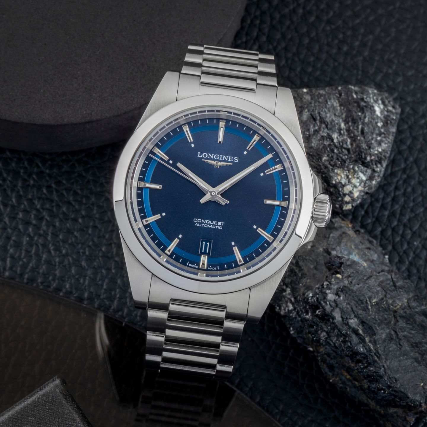 Longines Conquest L3.720.4.92.6 (2025) - Blauw wijzerplaat 38mm Staal (1/8)
